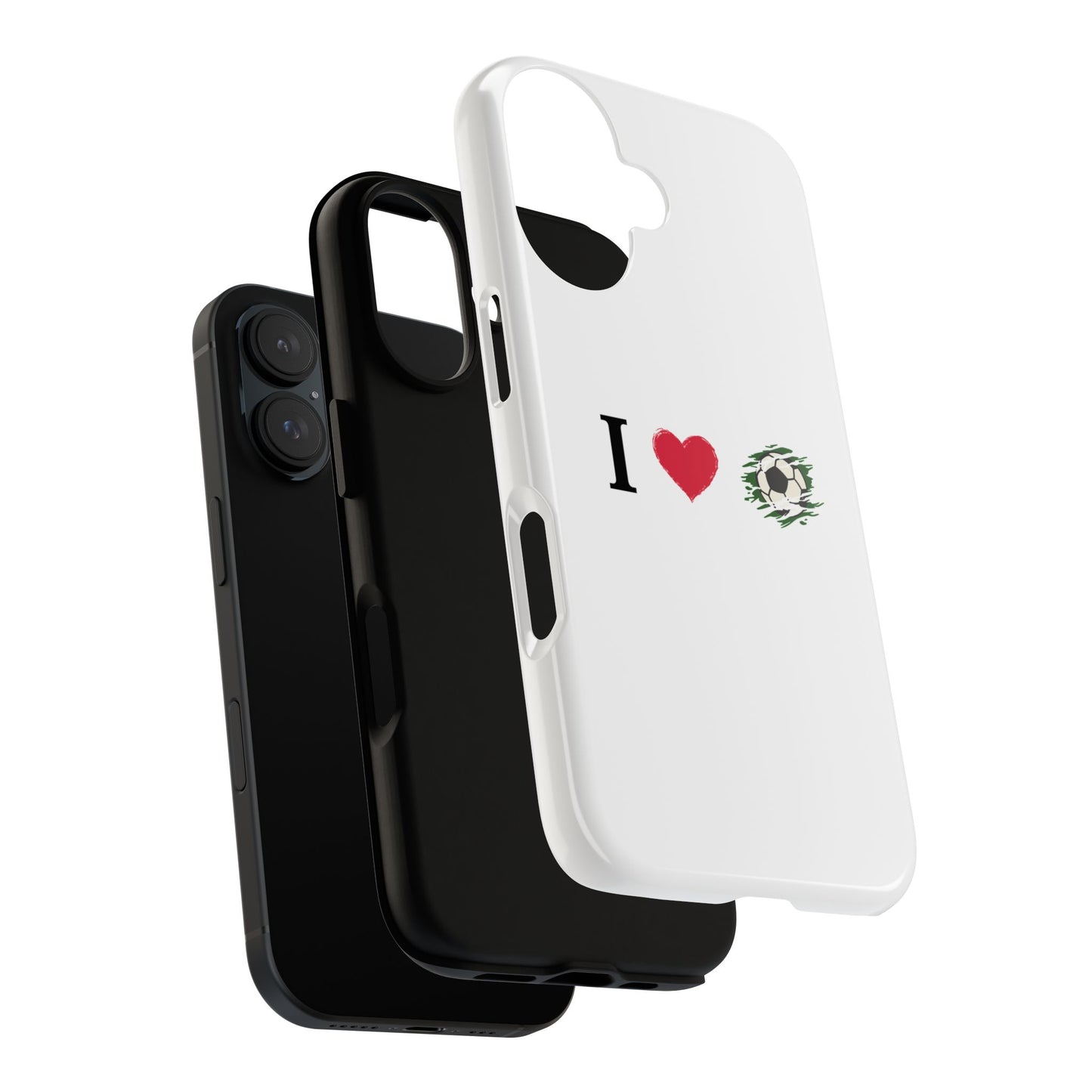 Soccer Phone Case, I Love Soccer, Tough Case Cover, Sporty Phone Accessories, Gift for Soccer Lovers, Unique Soccer Design
