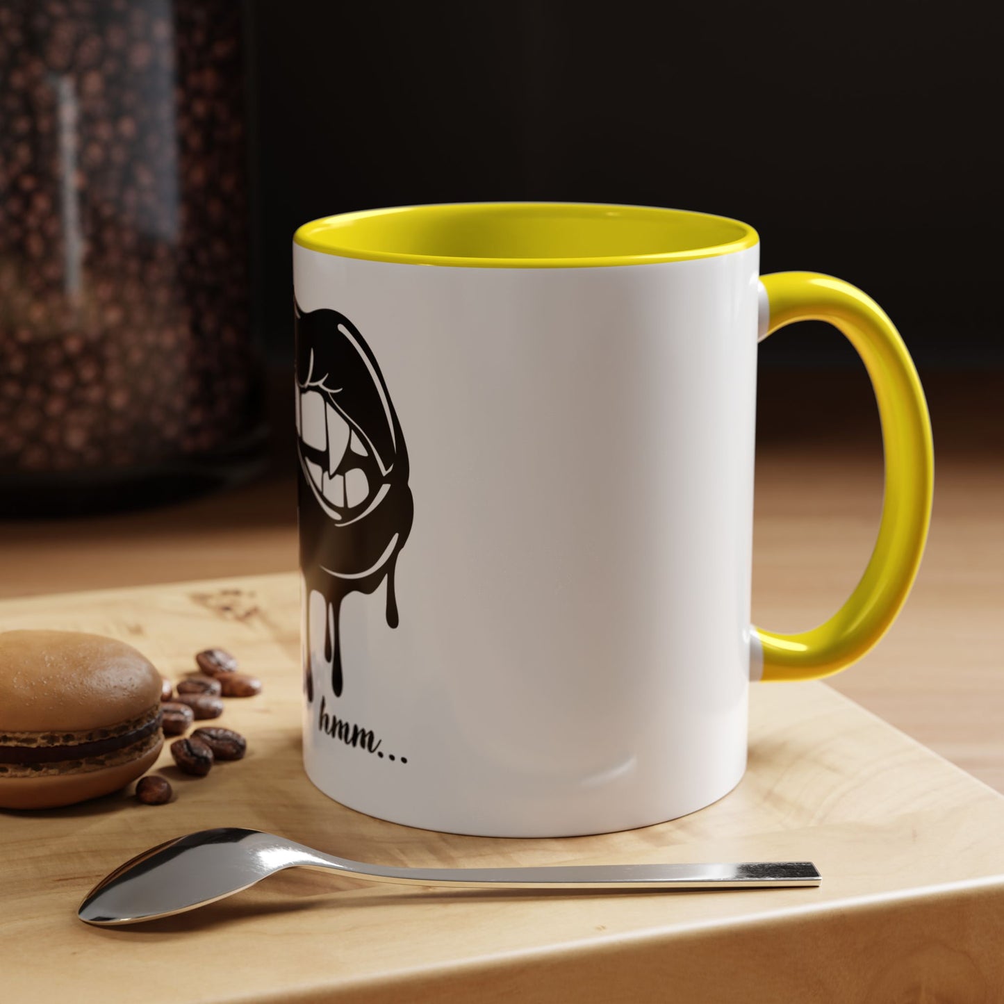 Vampire Lip Accent Coffee Mug - 11oz & 15oz - Unique Halloween Gift