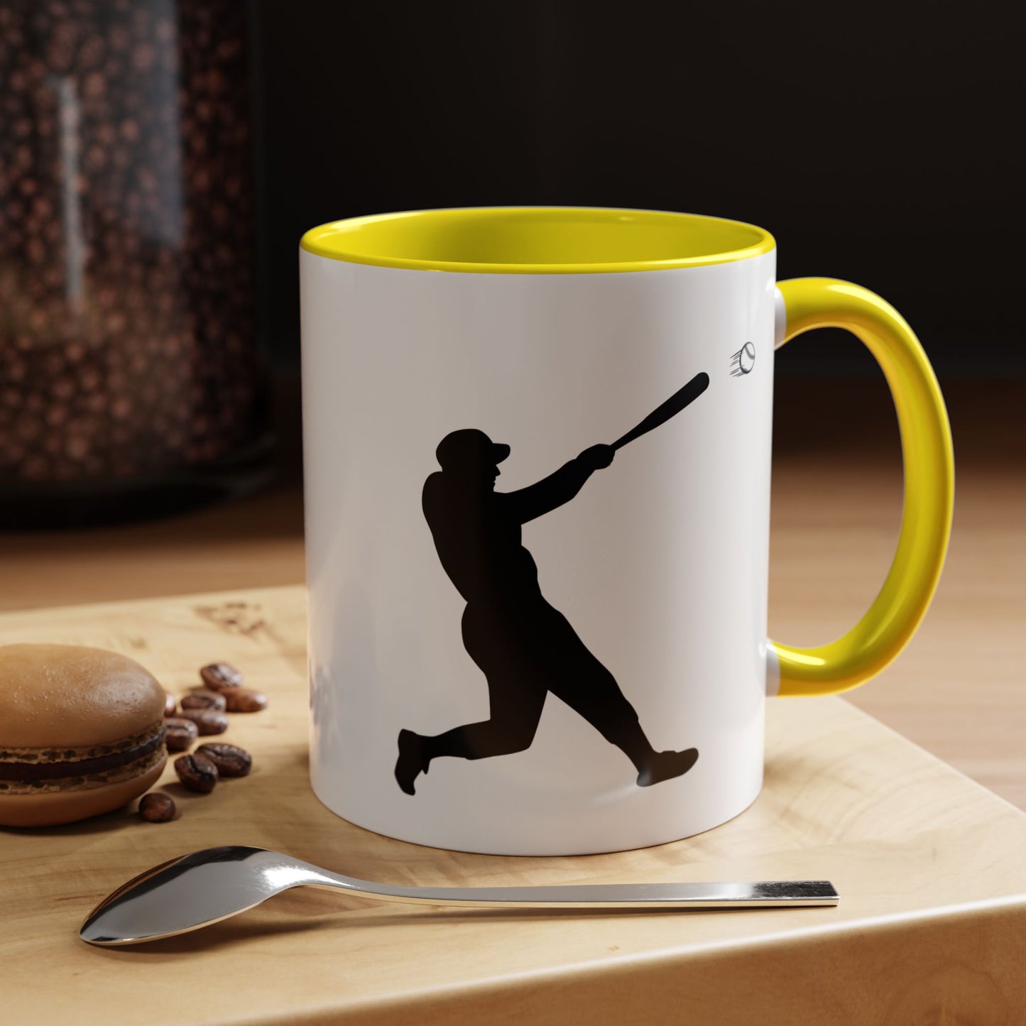 Baseball Player Accent Coffee Mug, Sports Gift, Baseball Lover Mug, Unique Coffee Cup, Personalized Sports Mug