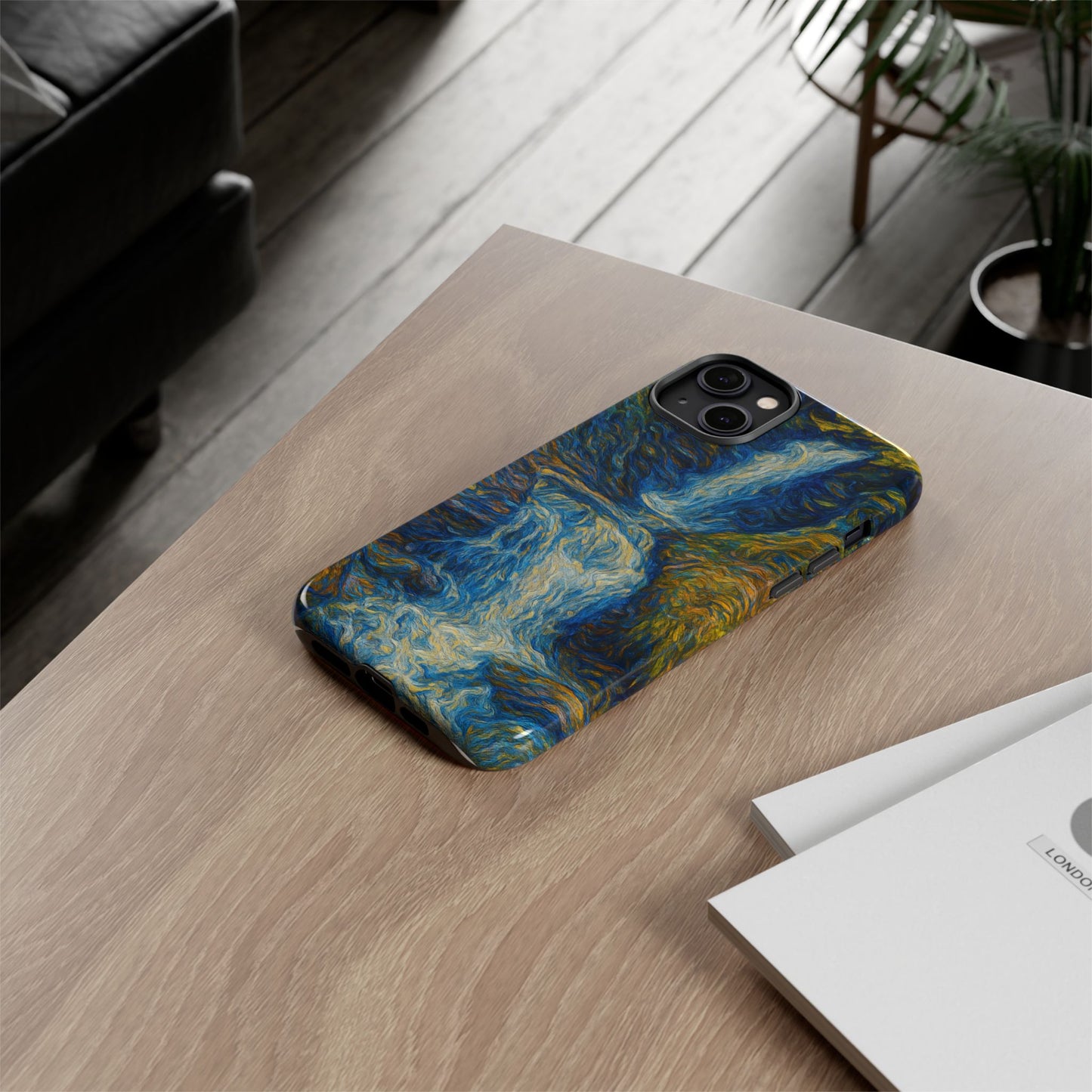 Artistic Phone Case - Waterfall Design, Unique Gift, Phone Accessory, Nature Lover, Original Artwork