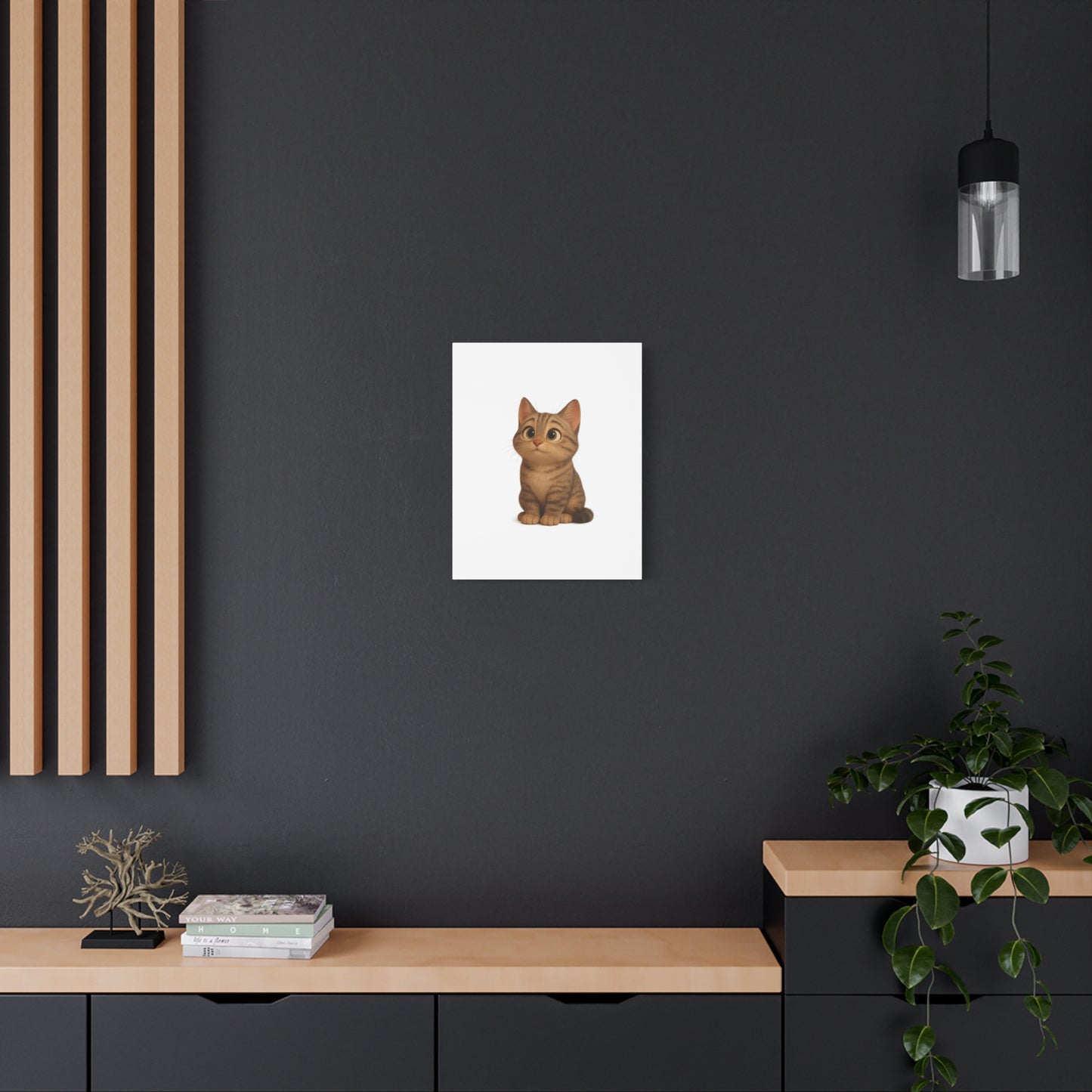 Adorable Cat Canvas Art, Cute Cat Wall Decor, Pet Lover Gift, Nursery Wall Art, Animal Print, Modern Home Decor