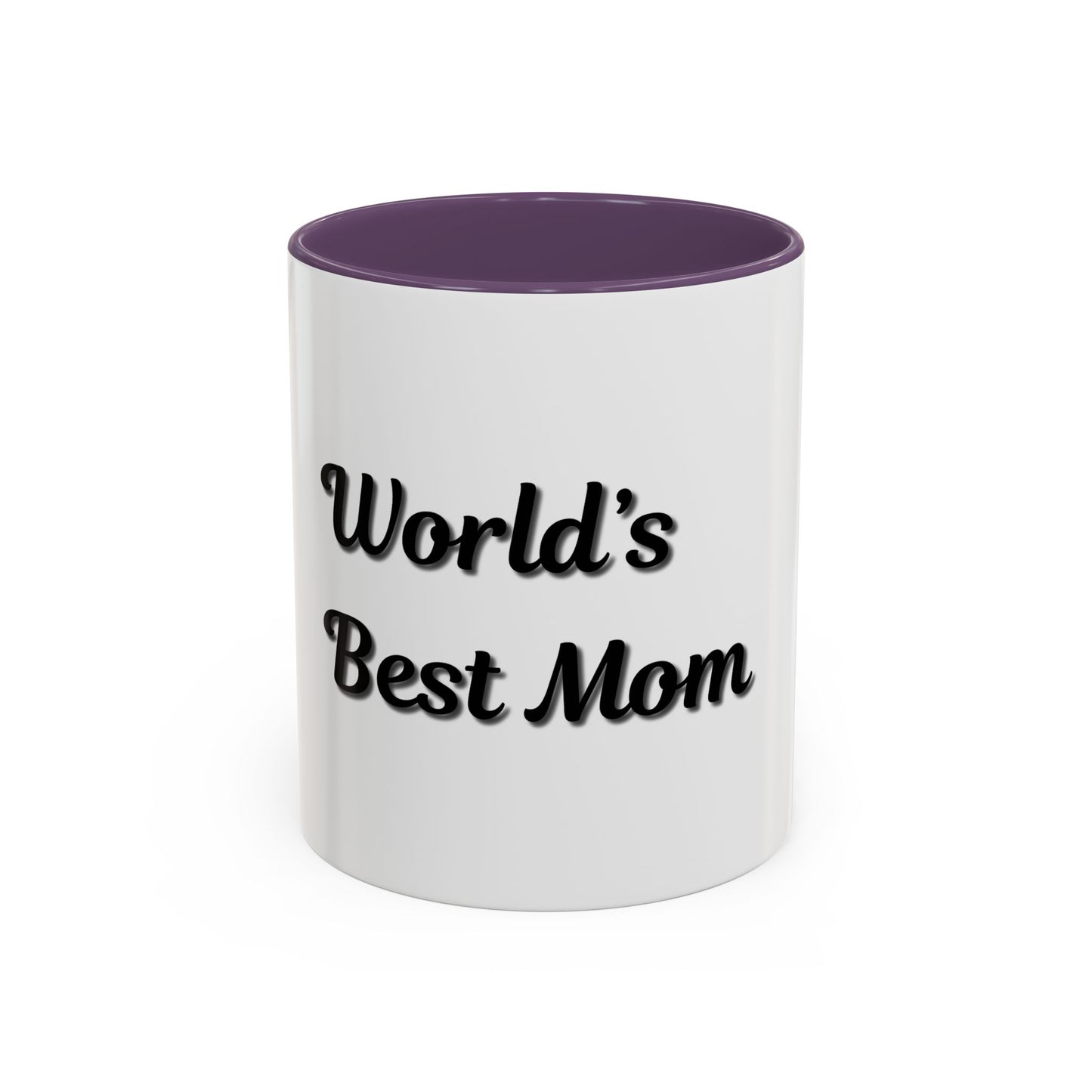 World's Best Mom Accent Coffee Mug - 11oz & 15oz - Perfect Gift for Mother's Day