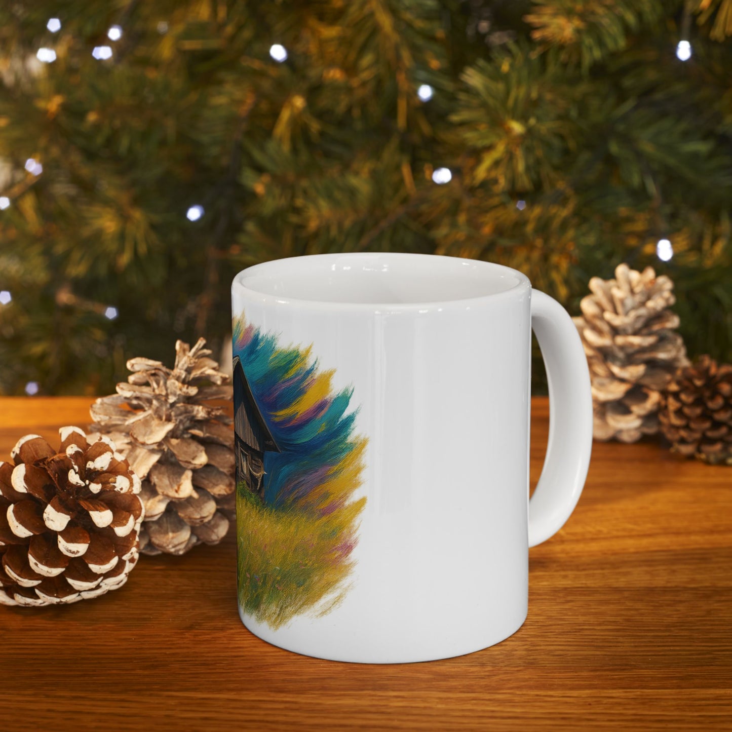 Vibrant Landscape Ceramic Mug for Nature Lovers - Perfect for Coffee, Tea, Gifts, Home Decor, 11oz & 15oz