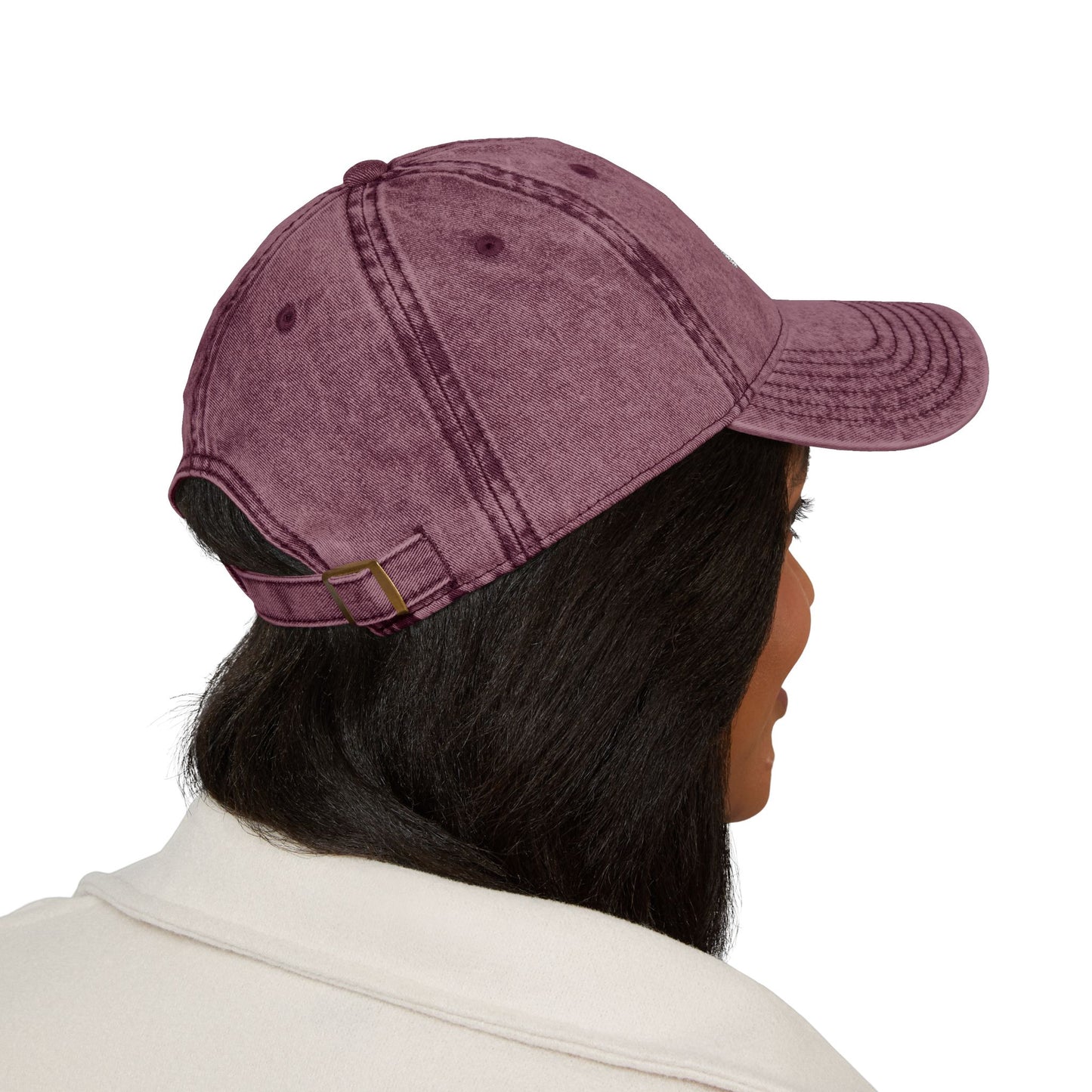 Embroidered Vintage Cap with USA Flag Design