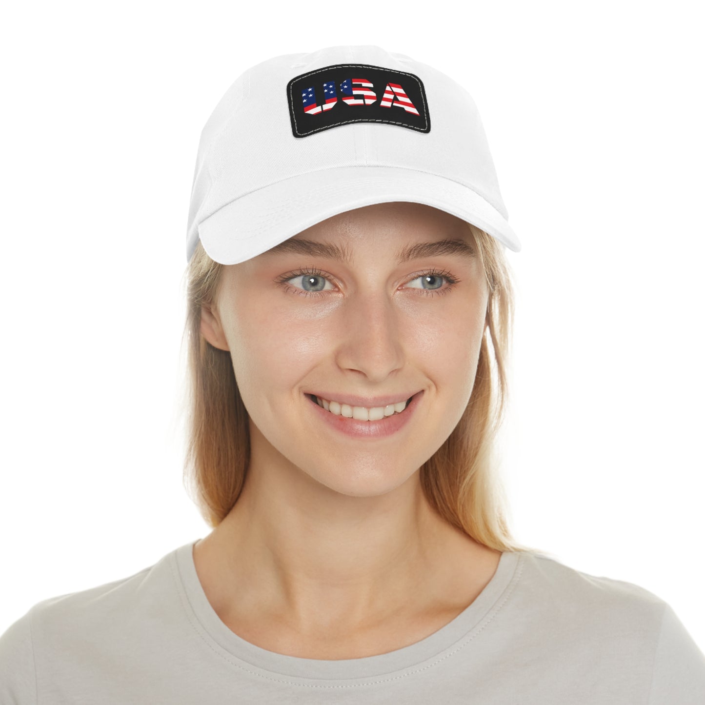 Dad Hat with USA Leather Patch