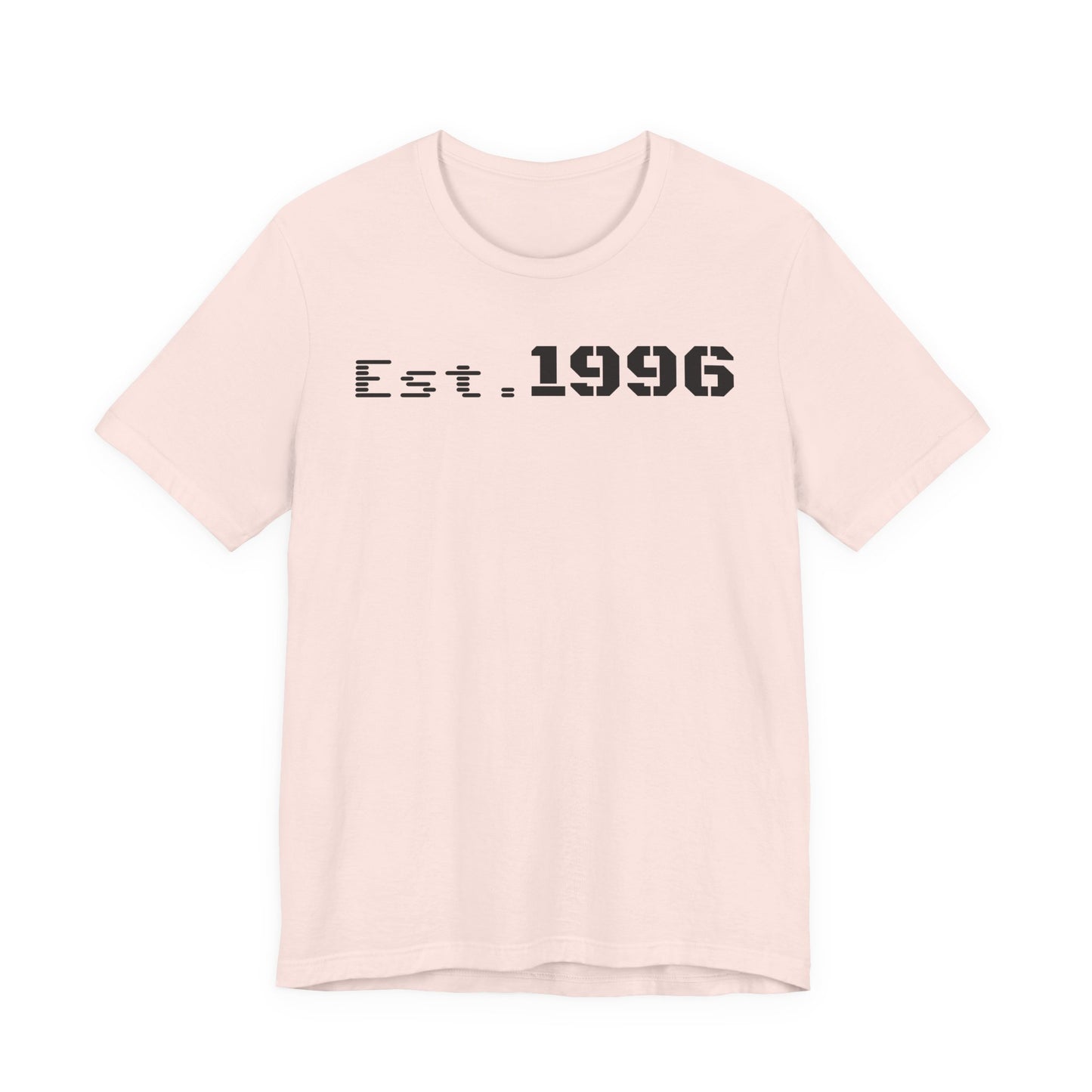Unisex Jersey Tee - 'Est. 1996' Graphic Shirt, Birthday Gift, Casual Wear, Vintage Style, Retro Fashion, Gift for Him/Her
