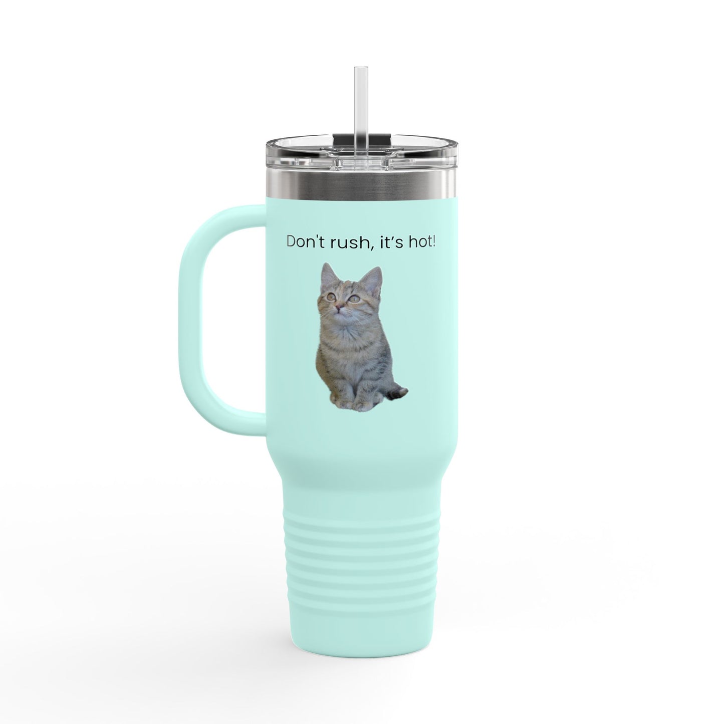 Funny Cat Insulated Travel Mug - 40oz - Perfect for Hot Drinks