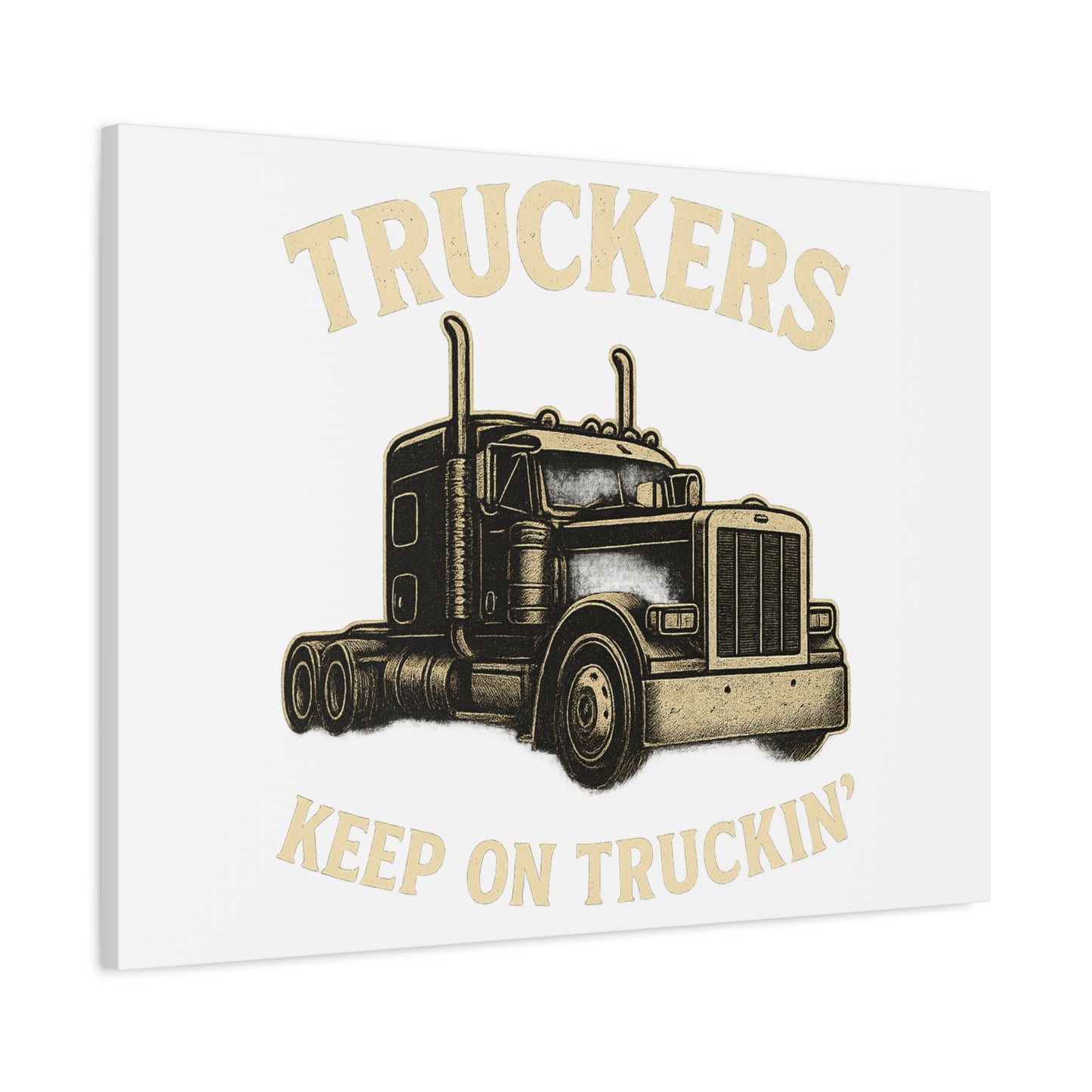 Truckers Canvas Wall Art, Keep on Truckin' Decor, Gift for Drivers, Trucking Artwork, Transportation Gift
