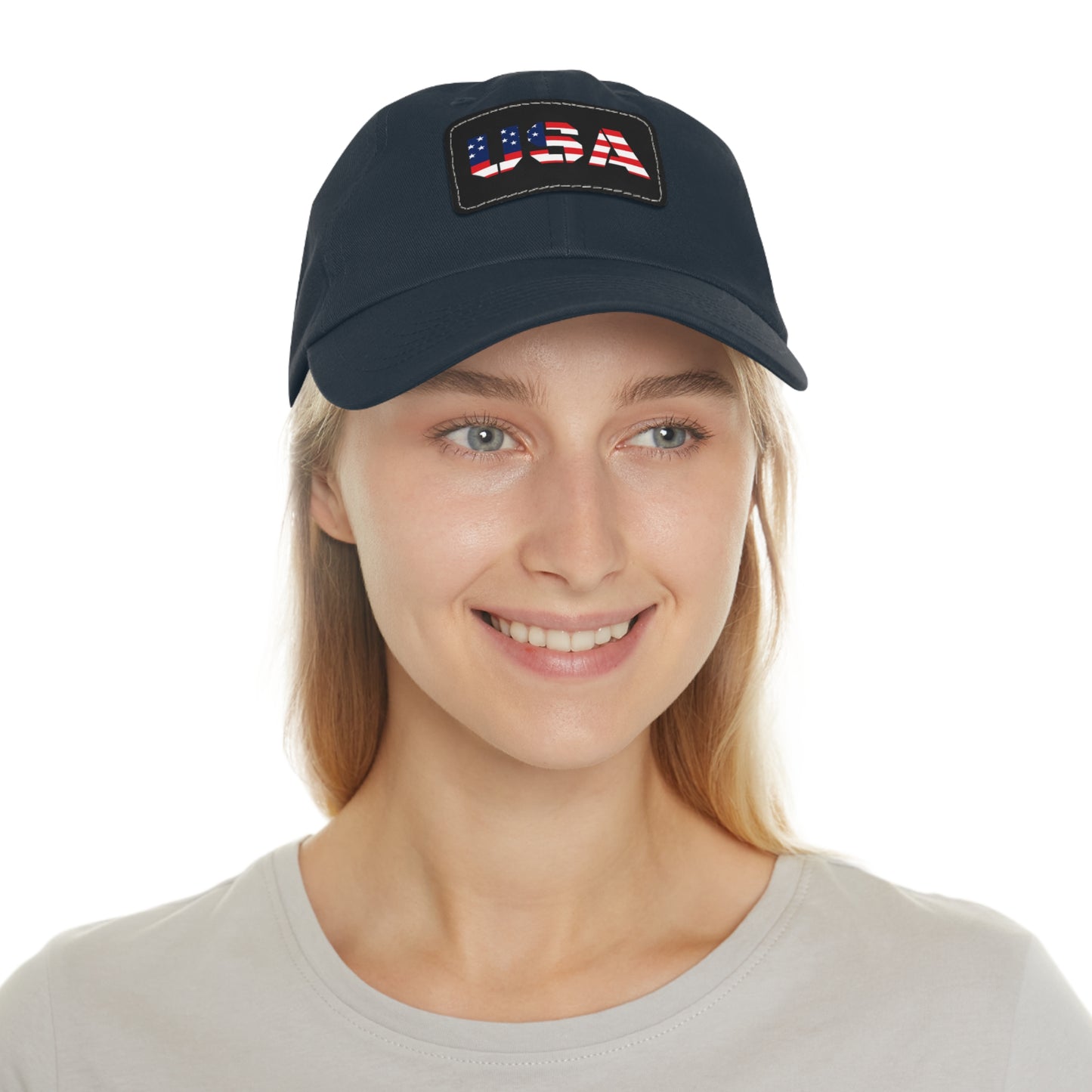 Dad Hat with USA Leather Patch