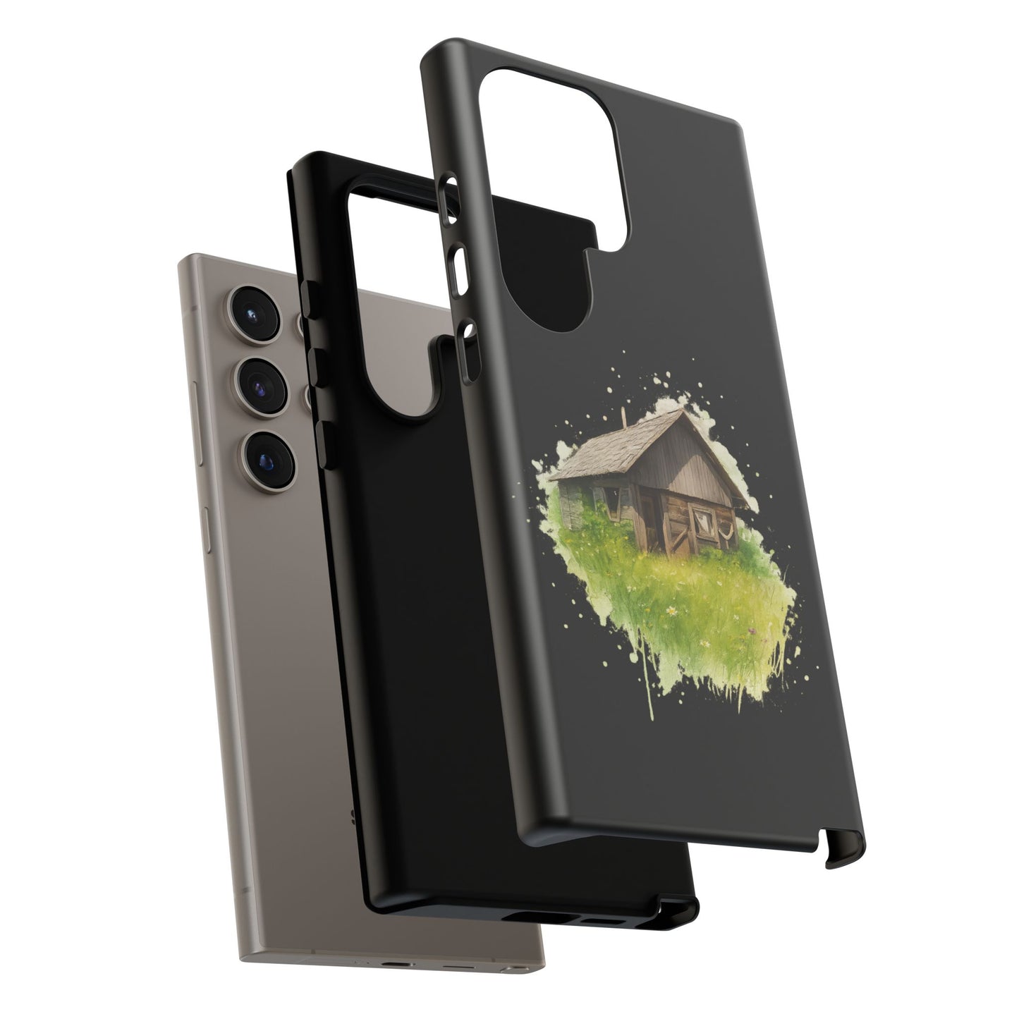 Rustic Farmhouse Phone Case, Cute Cottage Design, Tough Cases for Nature Lovers, Eco-Friendly Gift, Customizable Tech Accessories