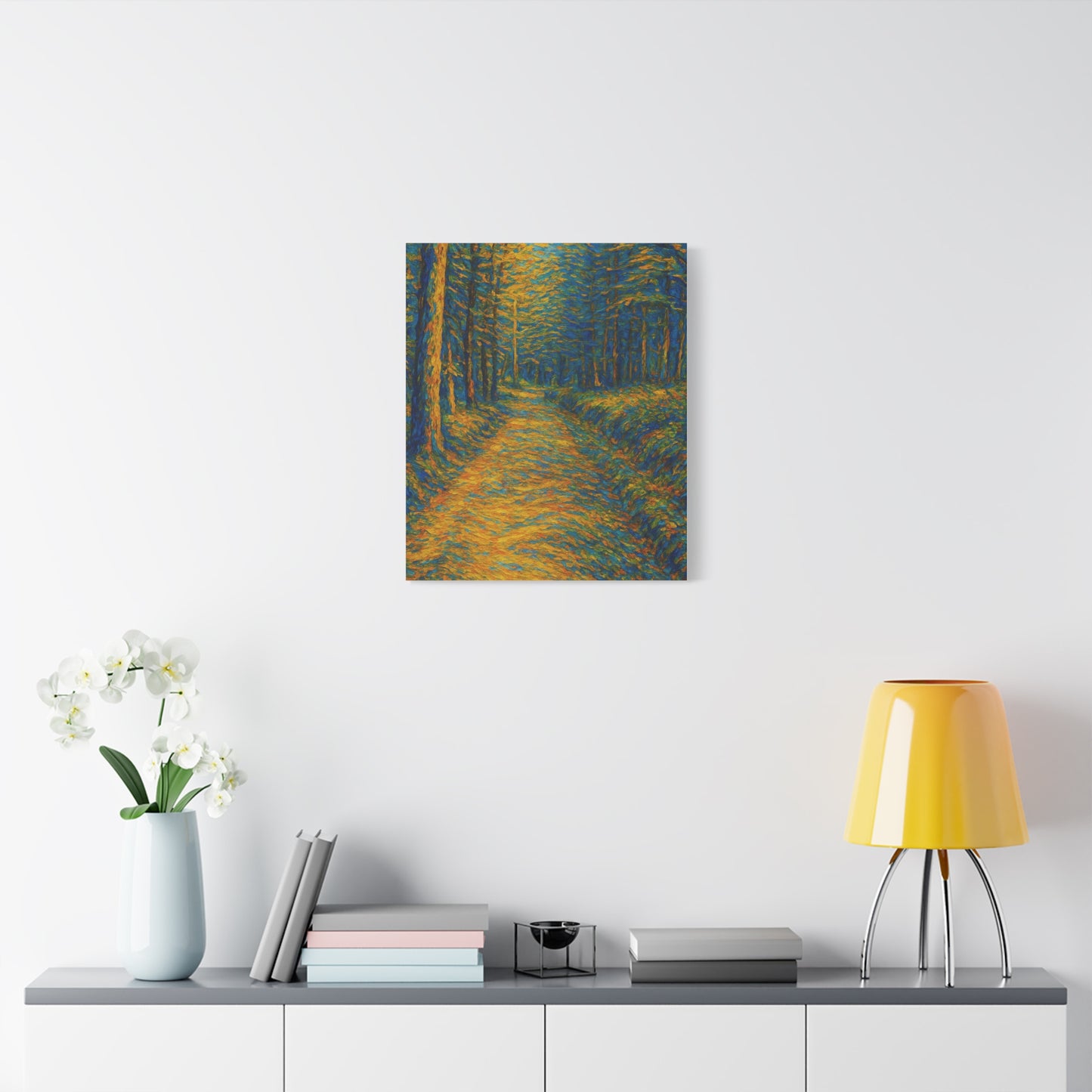 Van Gogh Style Forest Canvas Art | Nature Wall Decor, Home Office Accent, Gift for Nature Lovers, Gallery Wrapped, Living Room Wall Art