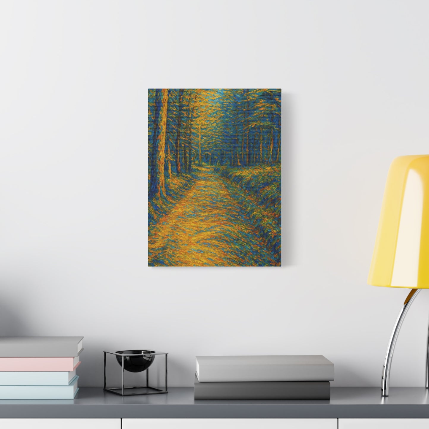 Van Gogh Style Forest Canvas Art | Nature Wall Decor, Home Office Accent, Gift for Nature Lovers, Gallery Wrapped, Living Room Wall Art