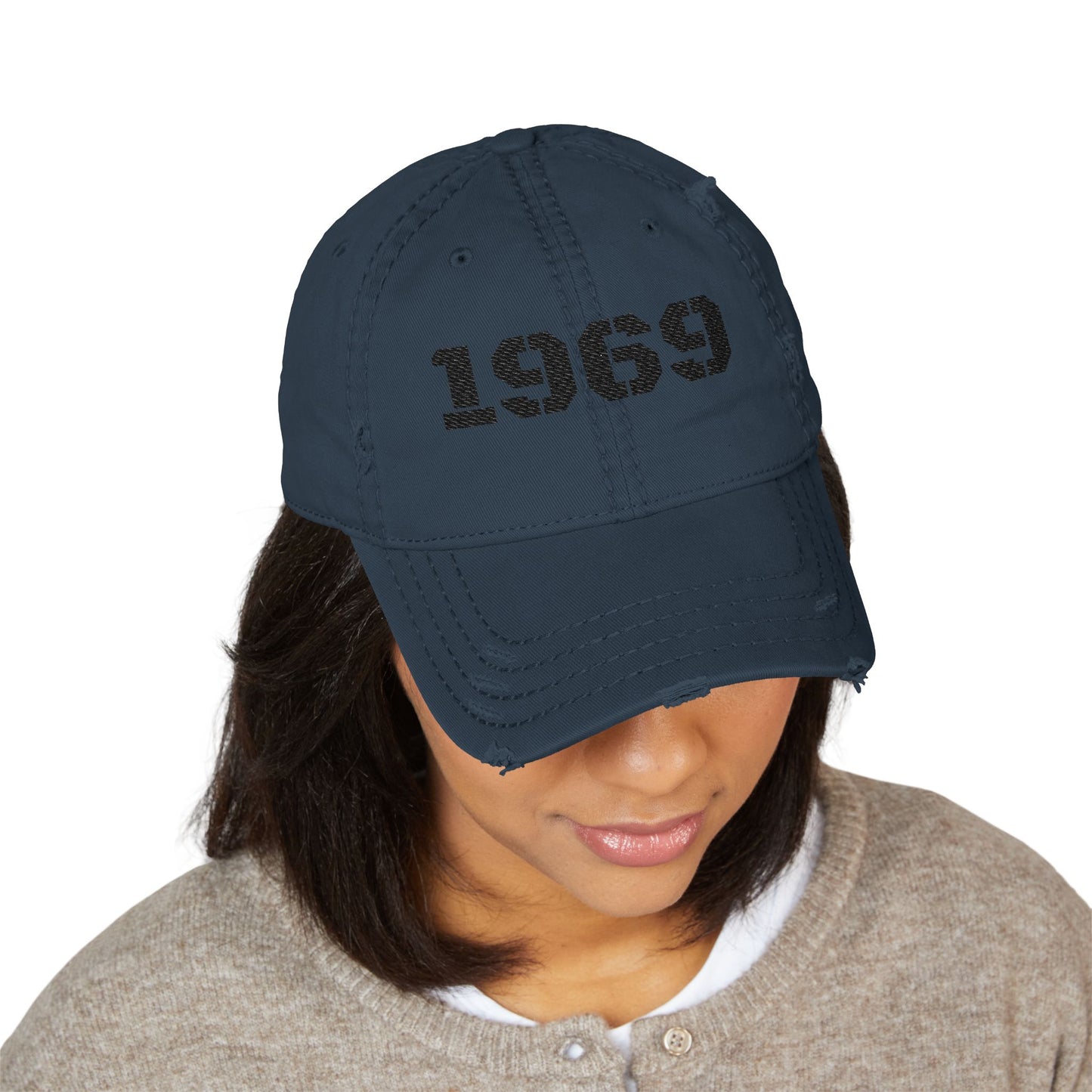Vintage Distressed Dad Hat | 1969 Embroidered Cap for Casual Style, Birthday Gift, Father's Day, Everyday Wear