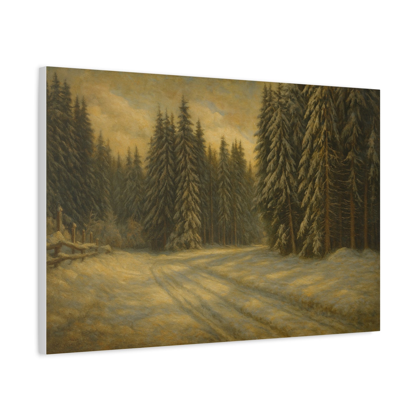 Scenic Forest Canvas Art, Nature Decor for Home, Cozy Wall Art, Perfect Gift for Nature Lovers, Rustic Cabin Decor, Winter Landscape Print