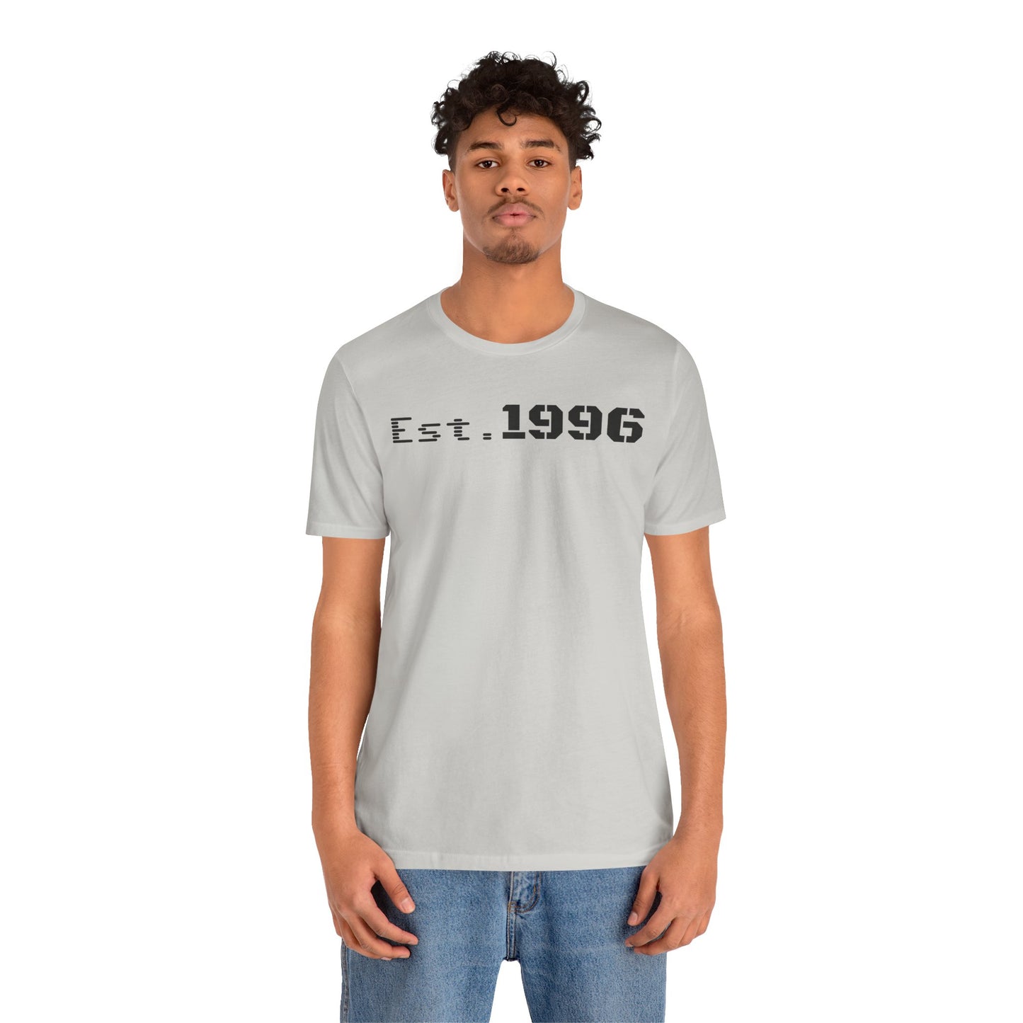 Unisex Jersey Tee - 'Est. 1996' Graphic Shirt, Birthday Gift, Casual Wear, Vintage Style, Retro Fashion, Gift for Him/Her
