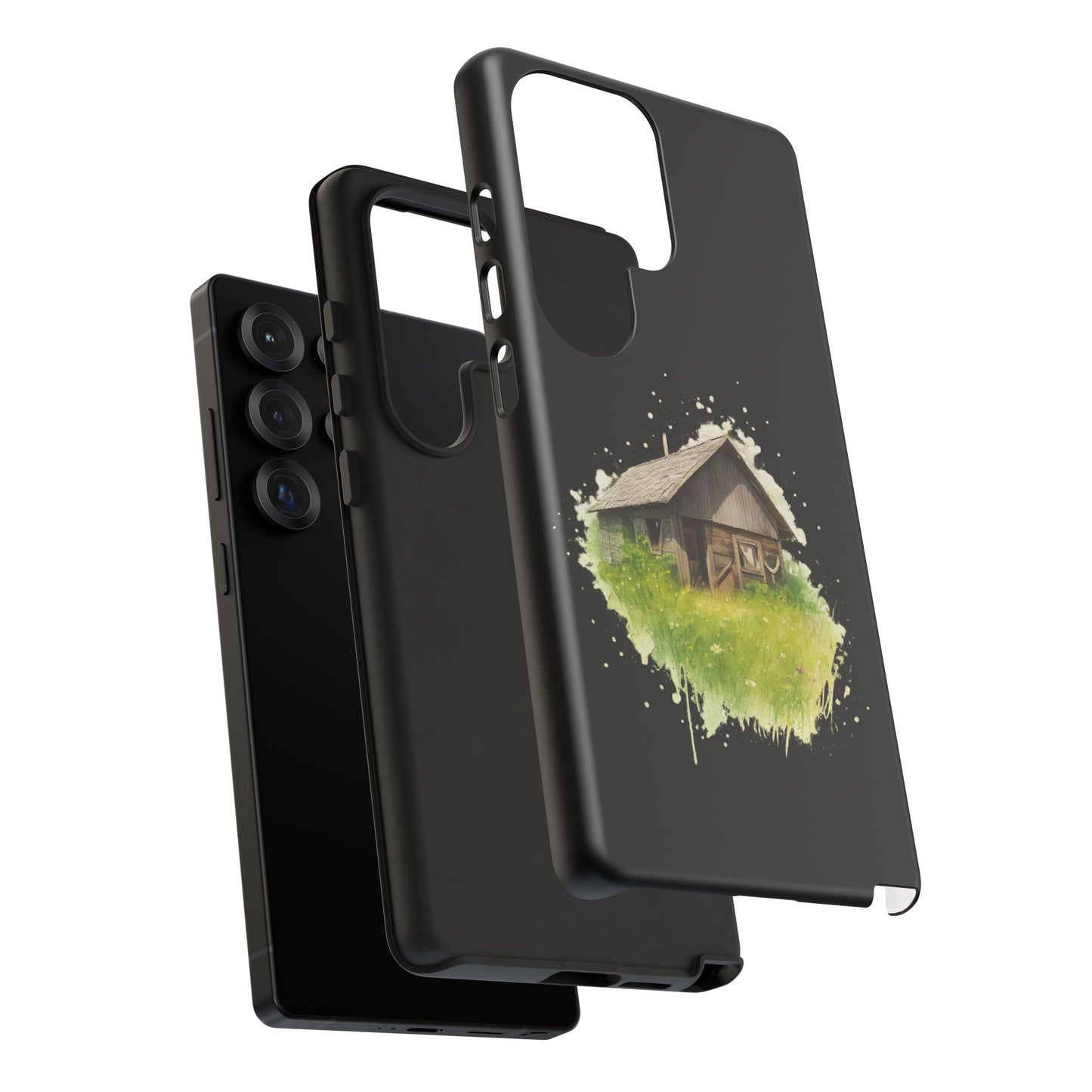 Rustic Farmhouse Phone Case, Cute Cottage Design, Tough Cases for Nature Lovers, Eco-Friendly Gift, Customizable Tech Accessories