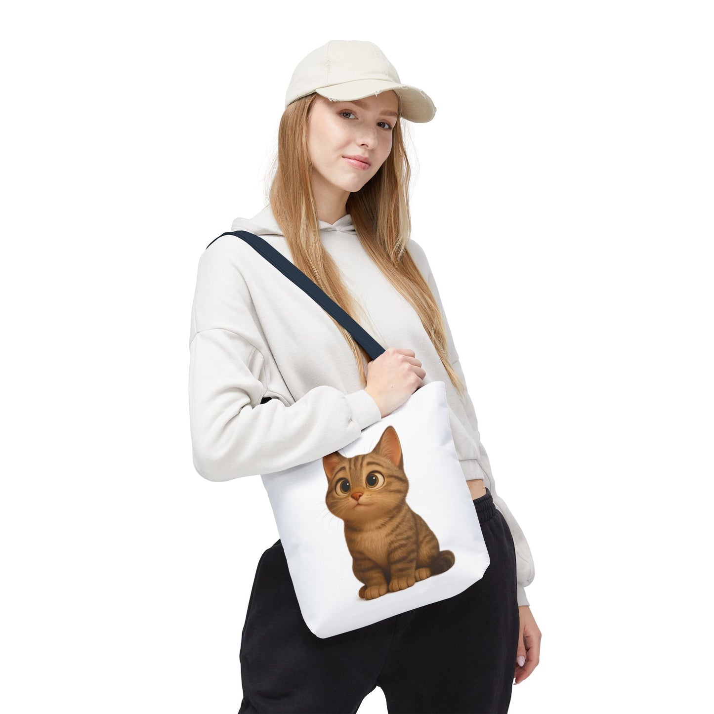 Cute Cat Tote Bag - Perfect for Animal Lovers, Eco-Friendly Carryall, Beach Bag, Shopping Tote, Gift for Cat Owners