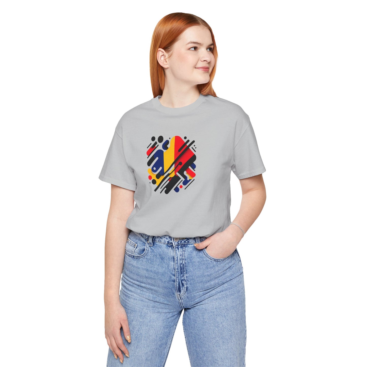 Artistic Heart Unisex Jersey Tee - Vibrant Graphic Tee, Casual Wear, Gift for Art Lovers, Birthday Surprise, Everyday Comfort