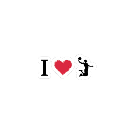 Basketball Lover Kiss-Cut Stickers, Sports Decals, Fun Laptop Stickers, Gift for Athletes, Basketball Fan Decor