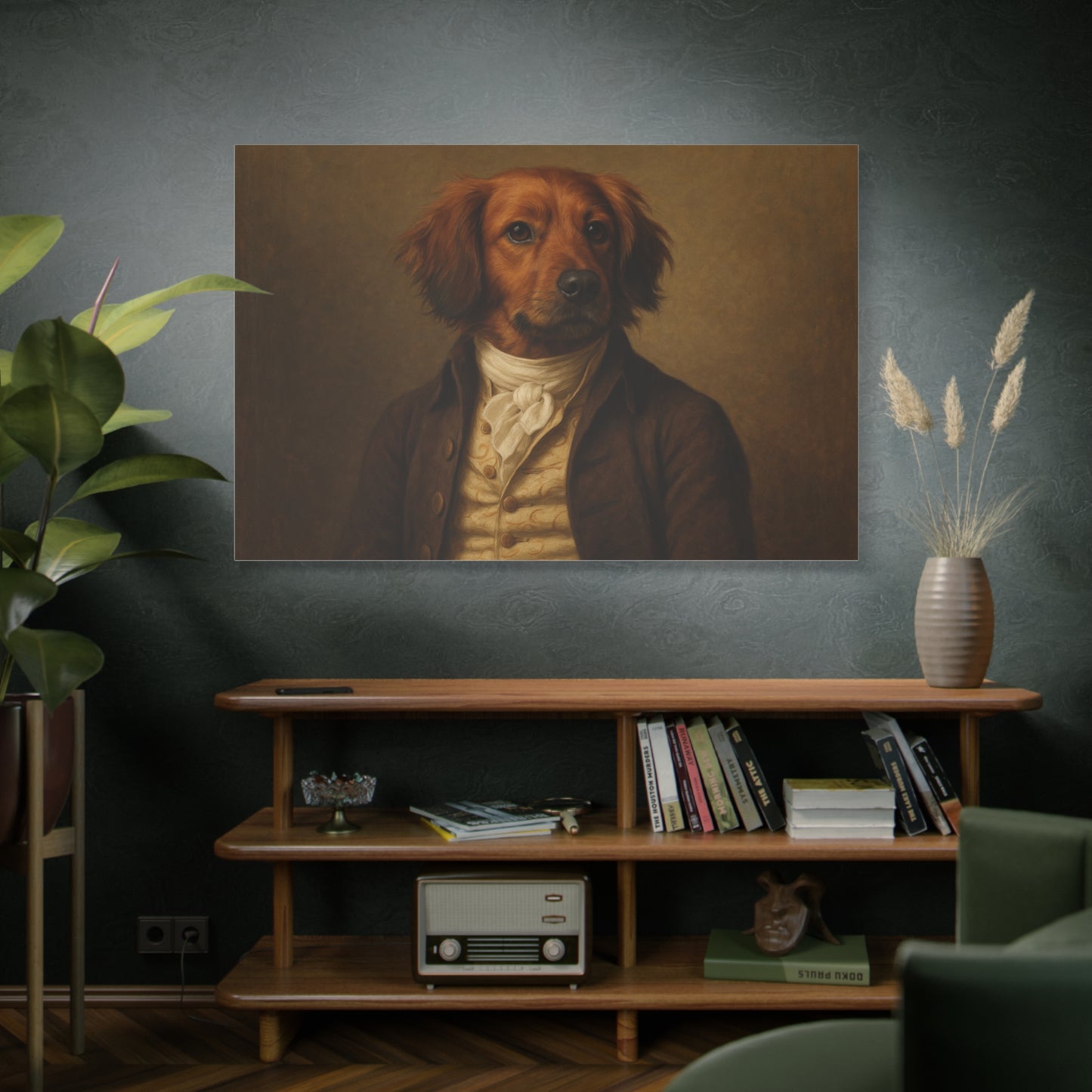 Regal Dog Portrait Matte Canvas