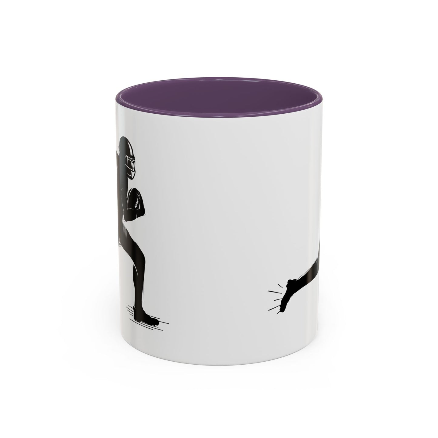Football Player Themed Accent Coffee Mug, Sports Fan Gift, Unique Mug for Athletes, Coffee Lover, Game Day Essential