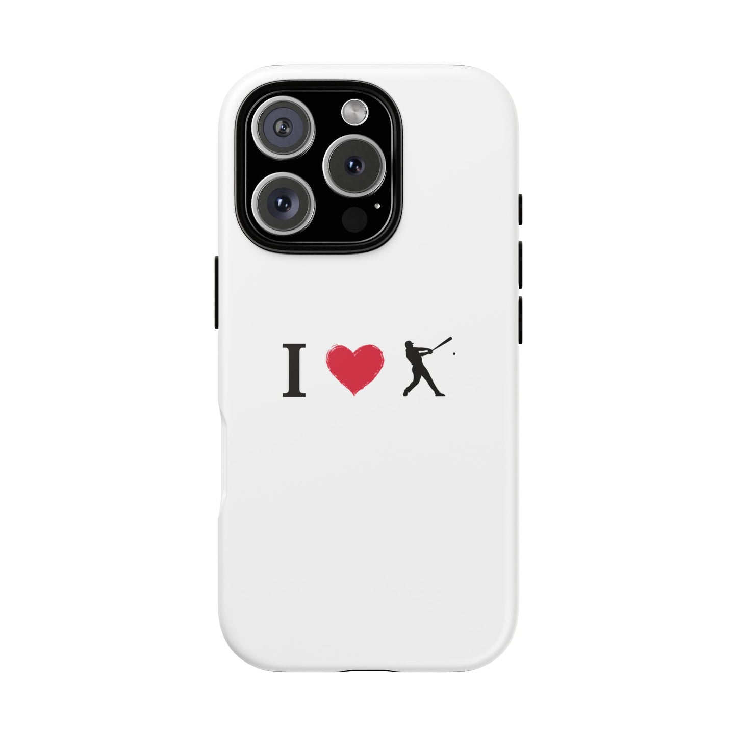 Baseball Love Phone Case, Tough Cases for Sports Lovers, i Heart Baseball Protection, Gift for Players, Cute Sports Case