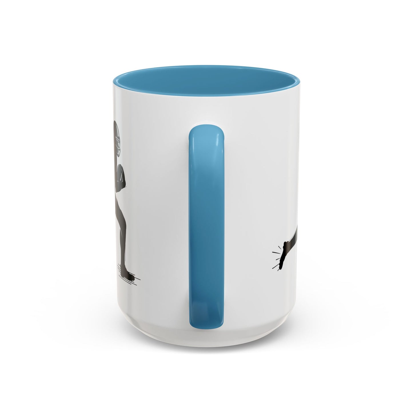 Football Player Themed Accent Coffee Mug, Sports Fan Gift, Unique Mug for Athletes, Coffee Lover, Game Day Essential