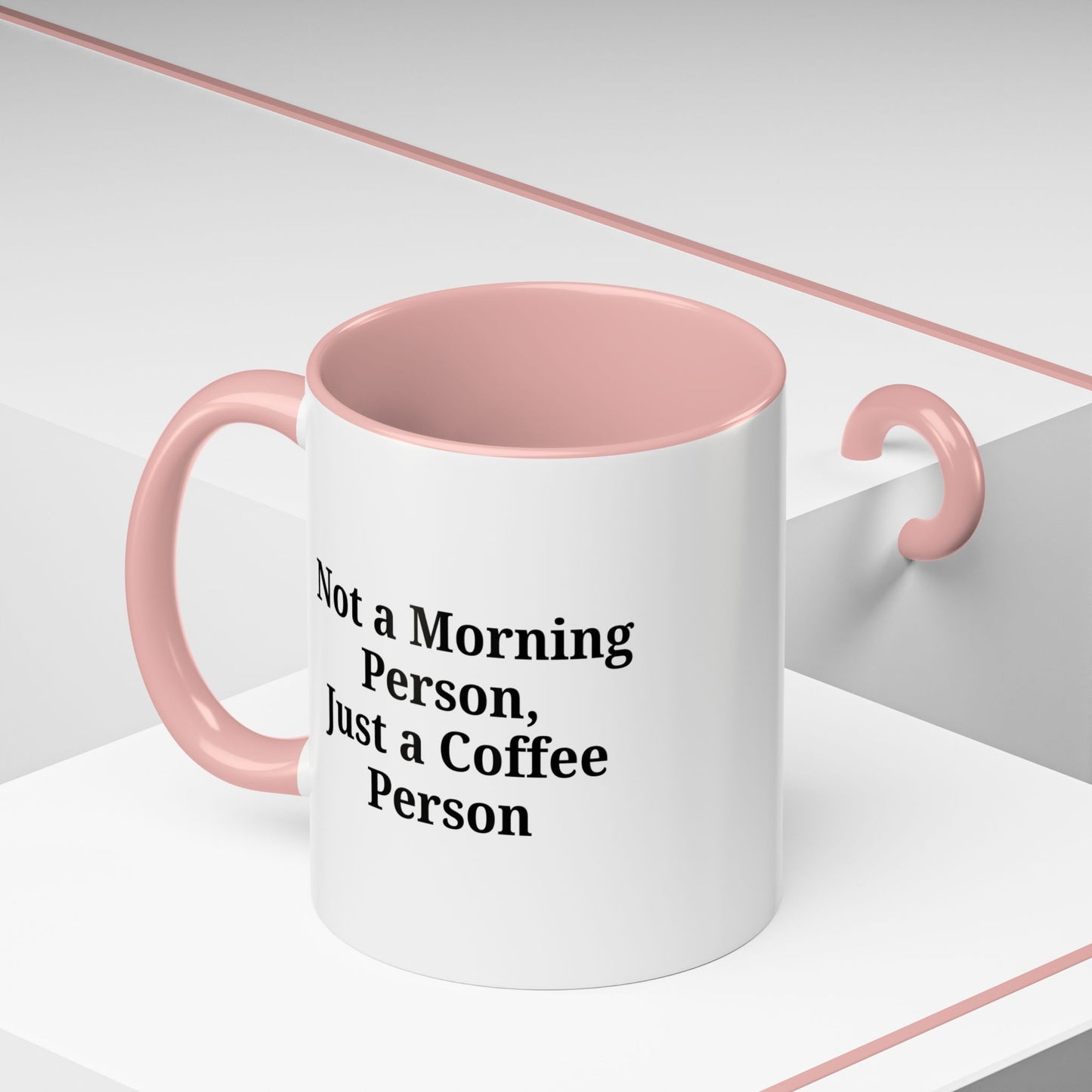 Coffee Lover's Accent Mug, Perfect for Gifting, Home Office Decor, Not a Morning Person, Coffee Enthusiast, Funny Coffee Mug