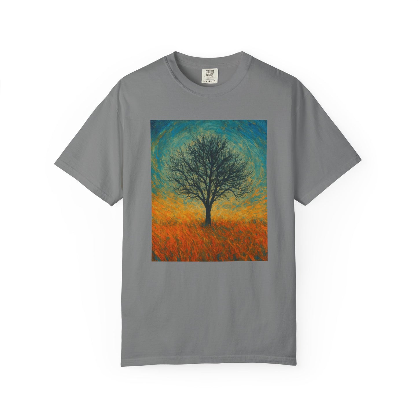 Nature-Themed Unisex Garment-Dyed T-Shirt - Tree Design, Bohemian Tee, Nature Lover Gift, Eco-Friendly Fashion, Casual Wear
