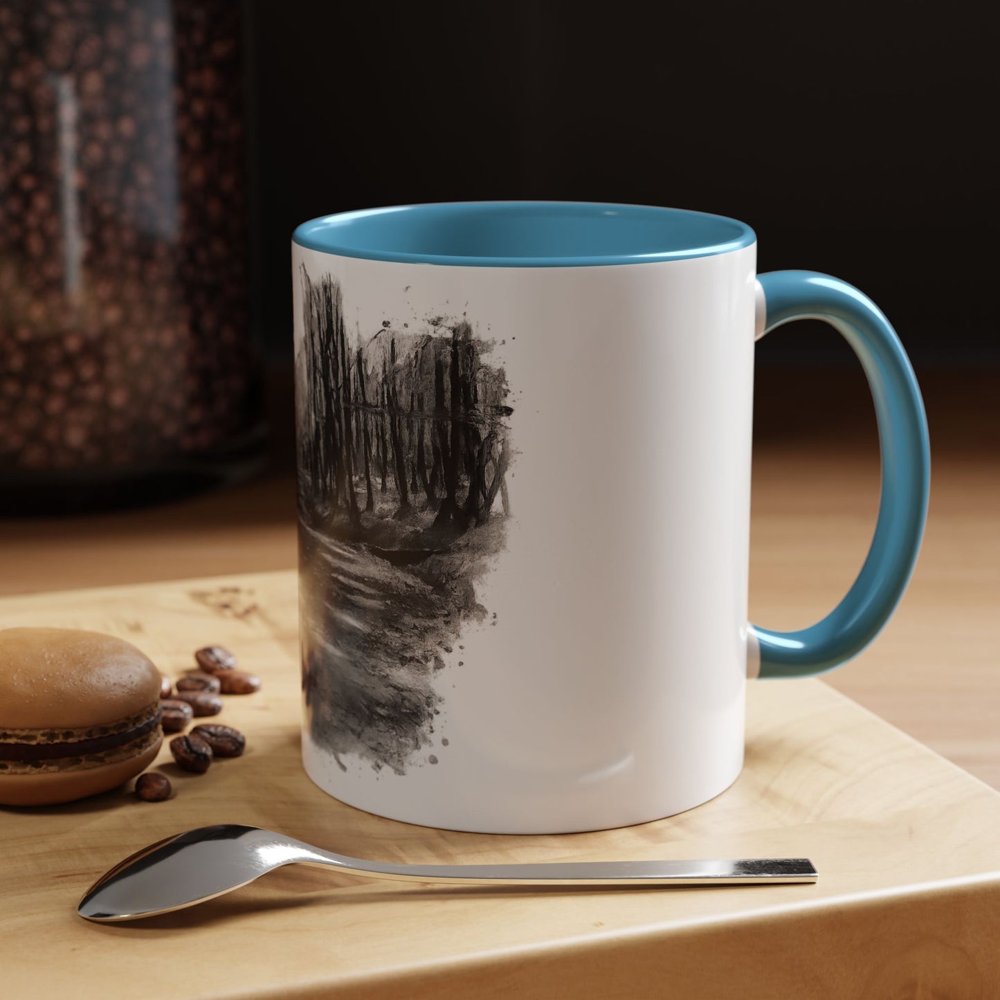 Moody Abstract Forest Coffee Mug | Unique Gift for Nature Lovers, Cozy Home Decor, Perfect for Coffee, Tea, and Hot Chocolate
