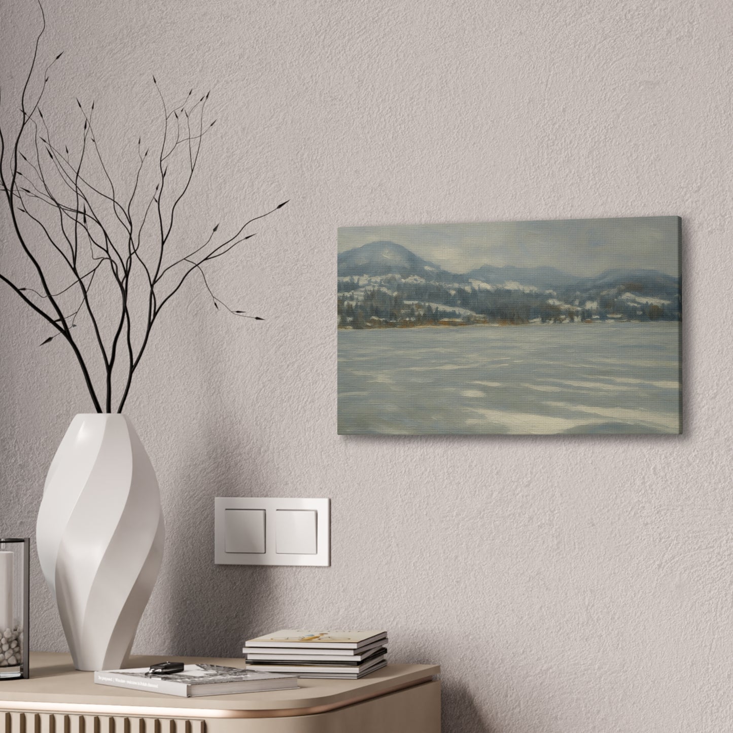 Serene Winter Landscape Canvas