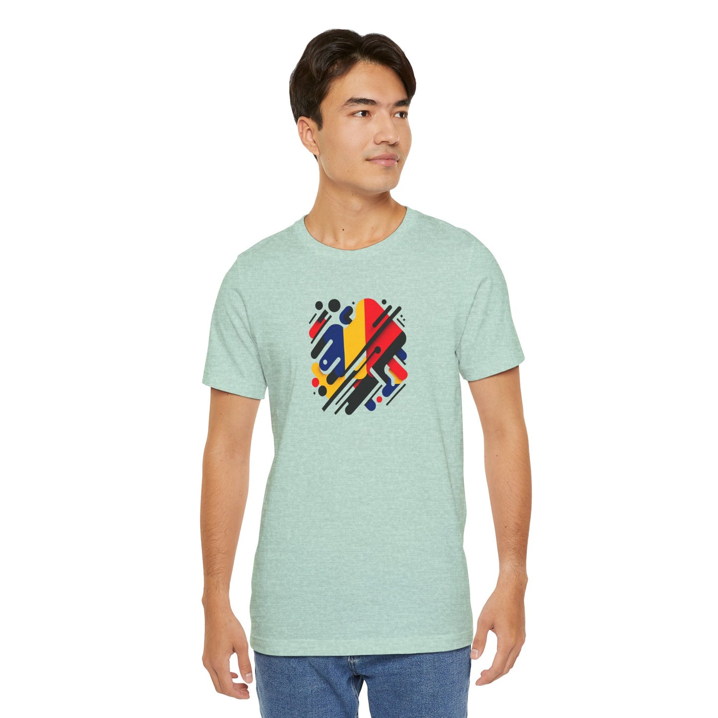 Artistic Heart Unisex Jersey Tee - Vibrant Graphic Tee, Casual Wear, Gift for Art Lovers, Birthday Surprise, Everyday Comfort