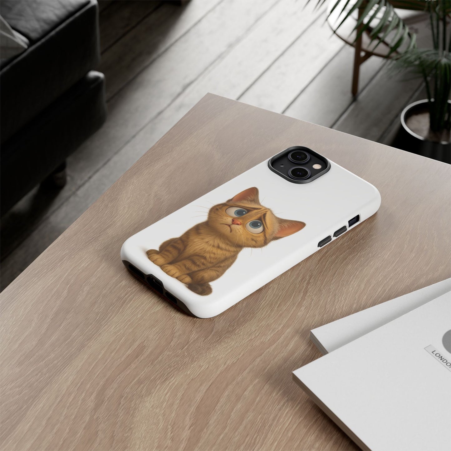 Cute Cat Phone Case, Funny Kitty Case, Animal Lover Gift, Cat Lover Accessory, Unique Cat Design Case, Pet Mom Gift