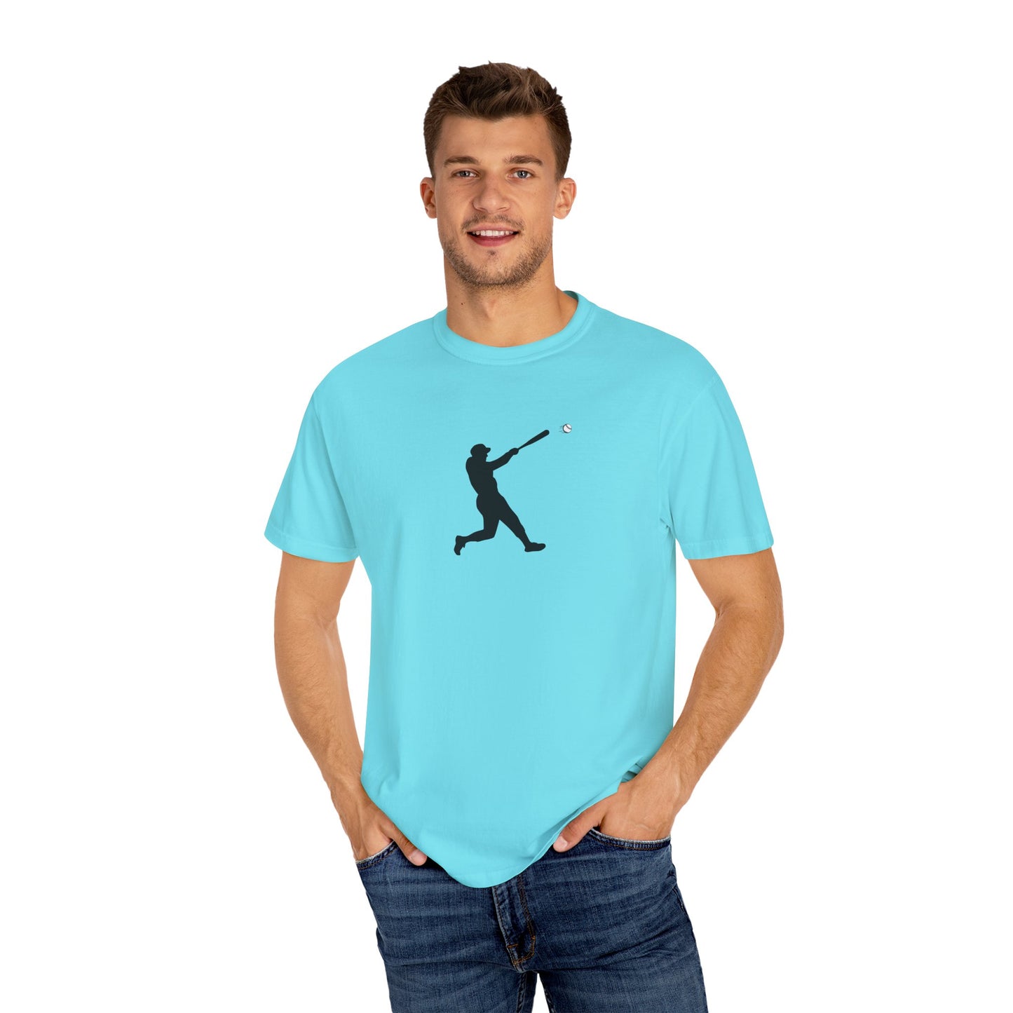 Sporty Garment-Dyed T-Shirt for Baseball Lovers, Casual Tee, Unisex Sports Shirt, Perfect Gift for Athletes, Outdoor Activities