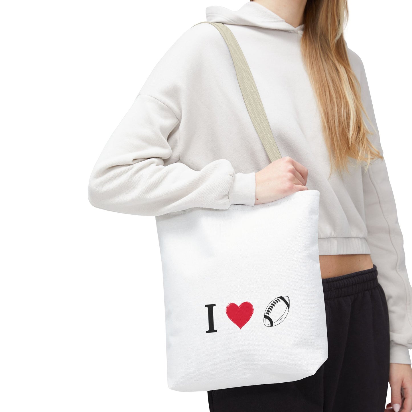Football Lover's Tote Bag - Perfect for Game Day, Sports Events, Gifts for Fans, Eco-Friendly Carryall, Personal Use, Travel Bag