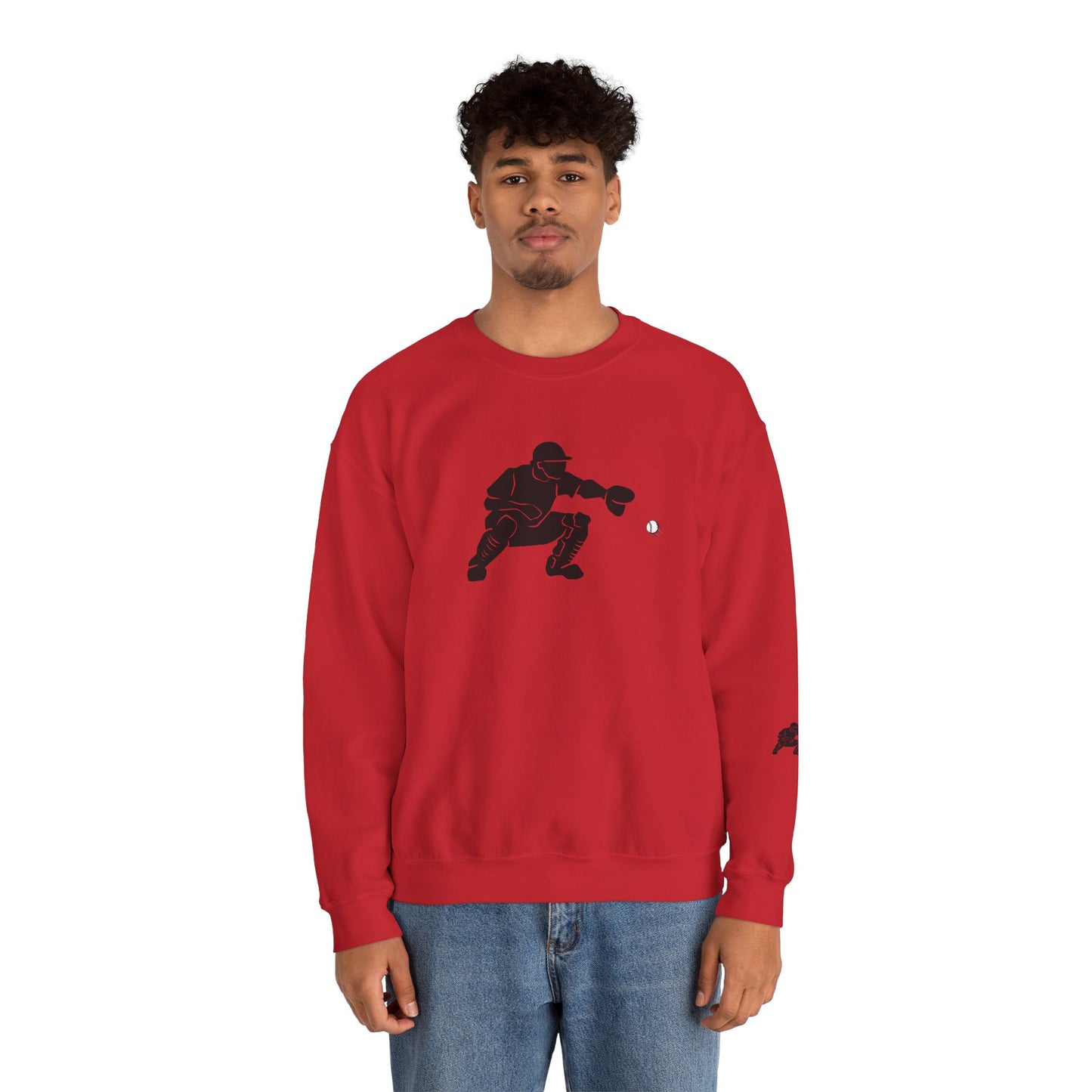 Baseball Catcher Crewneck Sweatshirt | Unisex Sports Apparel | Perfect for Game Days, Gifts, and Casual Wear | Baseball Lover's Gift