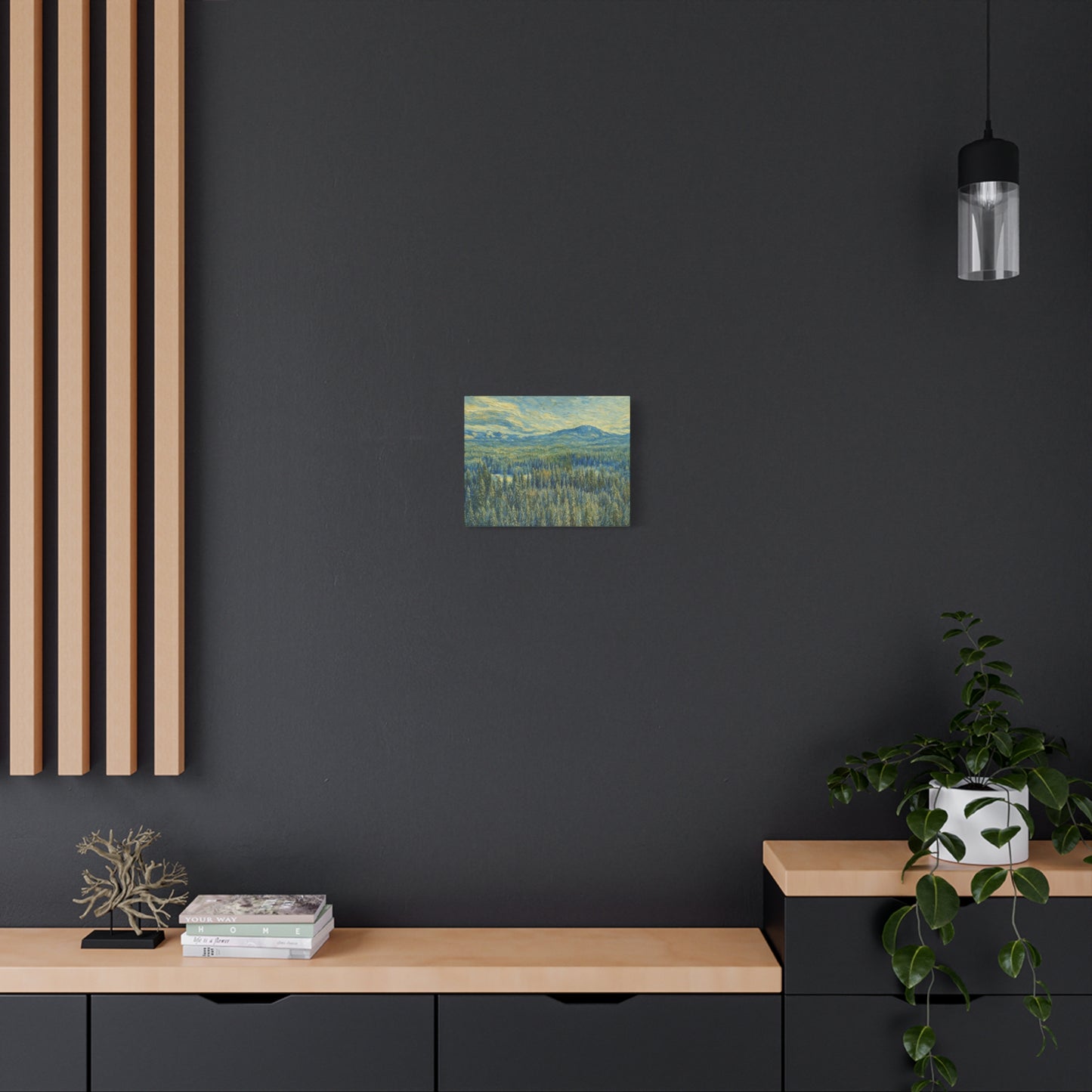 Scenic Landscape Canvas Print, Rustic Home Decor, Wall Art for Nature Lovers, Gift for Art Enthusiasts, Serene Forest Artwork