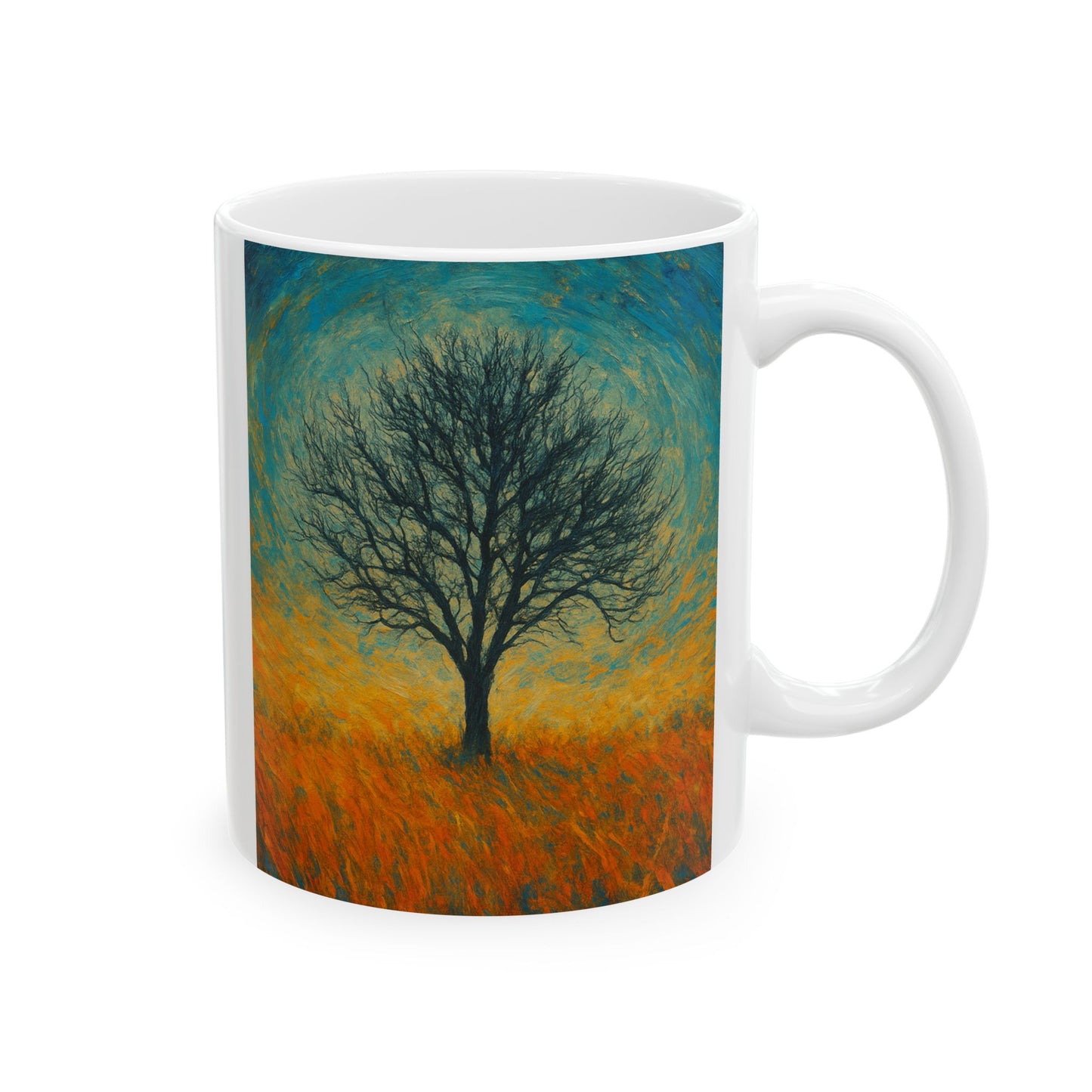 Vibrant Ceramic Mug - Sunset Mountain Design, Coffee Cup, Gift for Nature Lovers, Home Decor, Tea Mug, Unique Art Mug