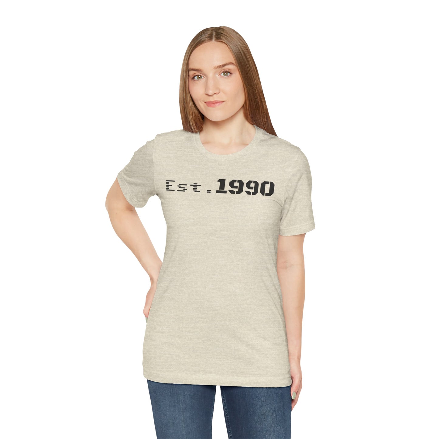 Unisex Est. 1990 Nostalgic Jersey Tee - Perfect Gift, Vintage Style, Retro Fashion, Birthday Celebration, Casual Wear