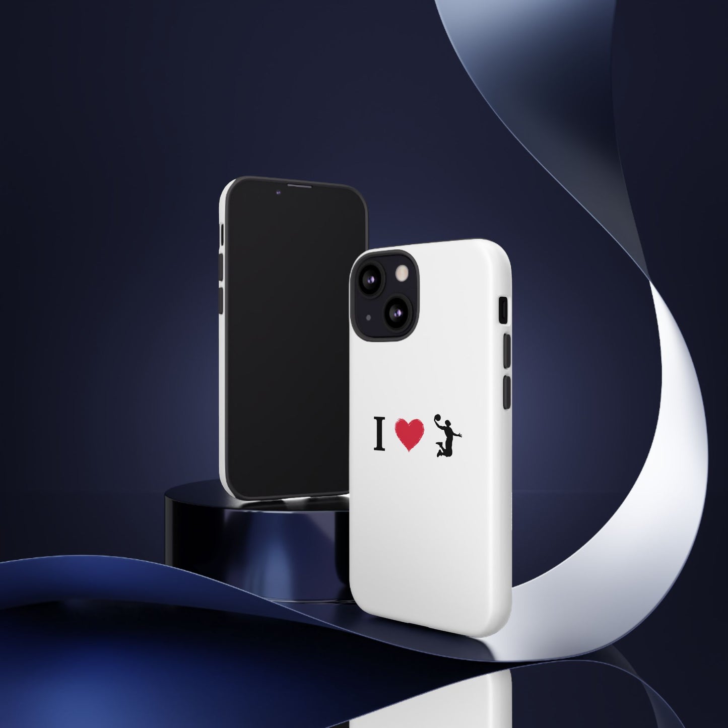 I Love Basketball Phone Case, Sporty Cell Cover, Basketball Gift for Players, Tough Cases, Love for Sports Accessories