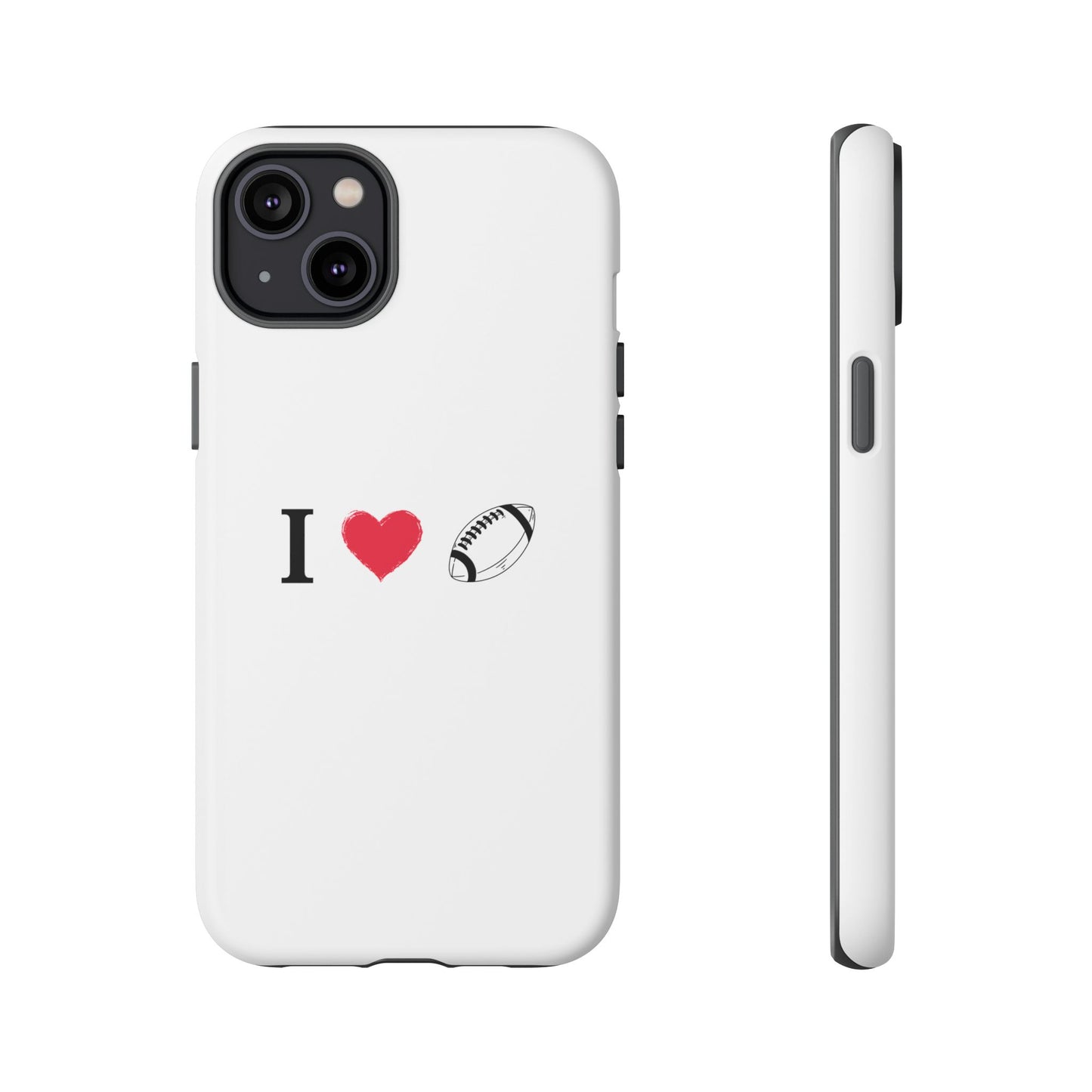 Football Love Phone Case - Tough Cases, Unique Sports Lover Gift, Personalized Cellphone Cover, Birthday Present, Sports Equipment