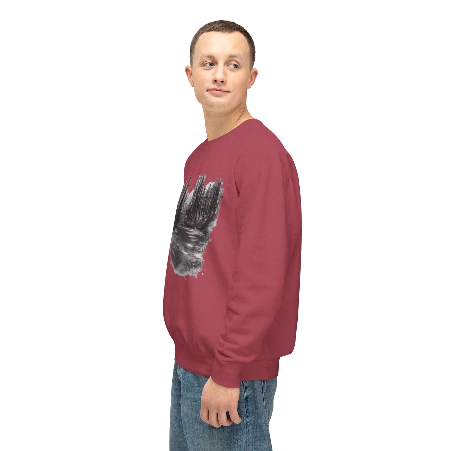 Scenic Minimalist Crewneck Sweatshirt - Cozy Art Tee for Nature Lovers, Gift for Her, Layering Essential, Perfect for Fall, Everyday Wear