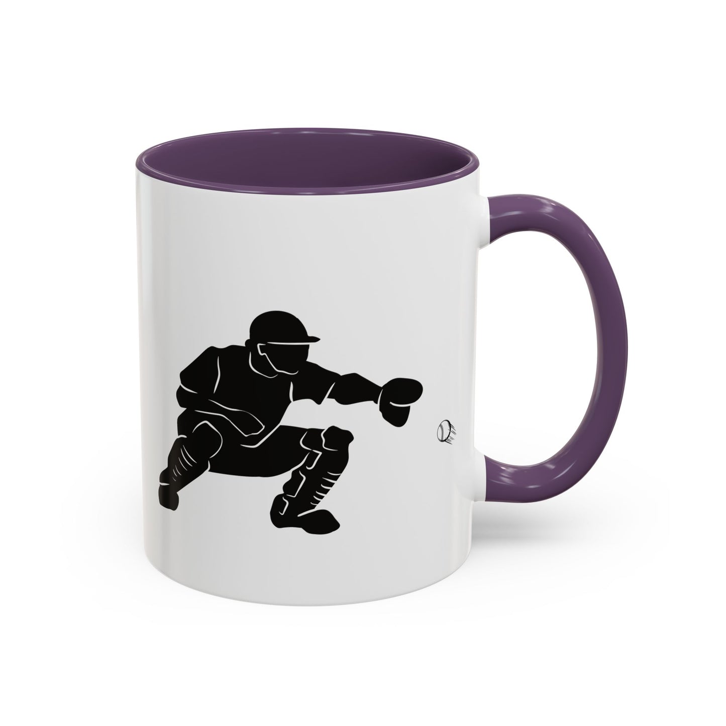 Baseball Catcher Coffee Mug, Sports Gift for Coaches, Black Accent Mug for Fans, Perfect for Birthdays & Celebrations, Unique Cup