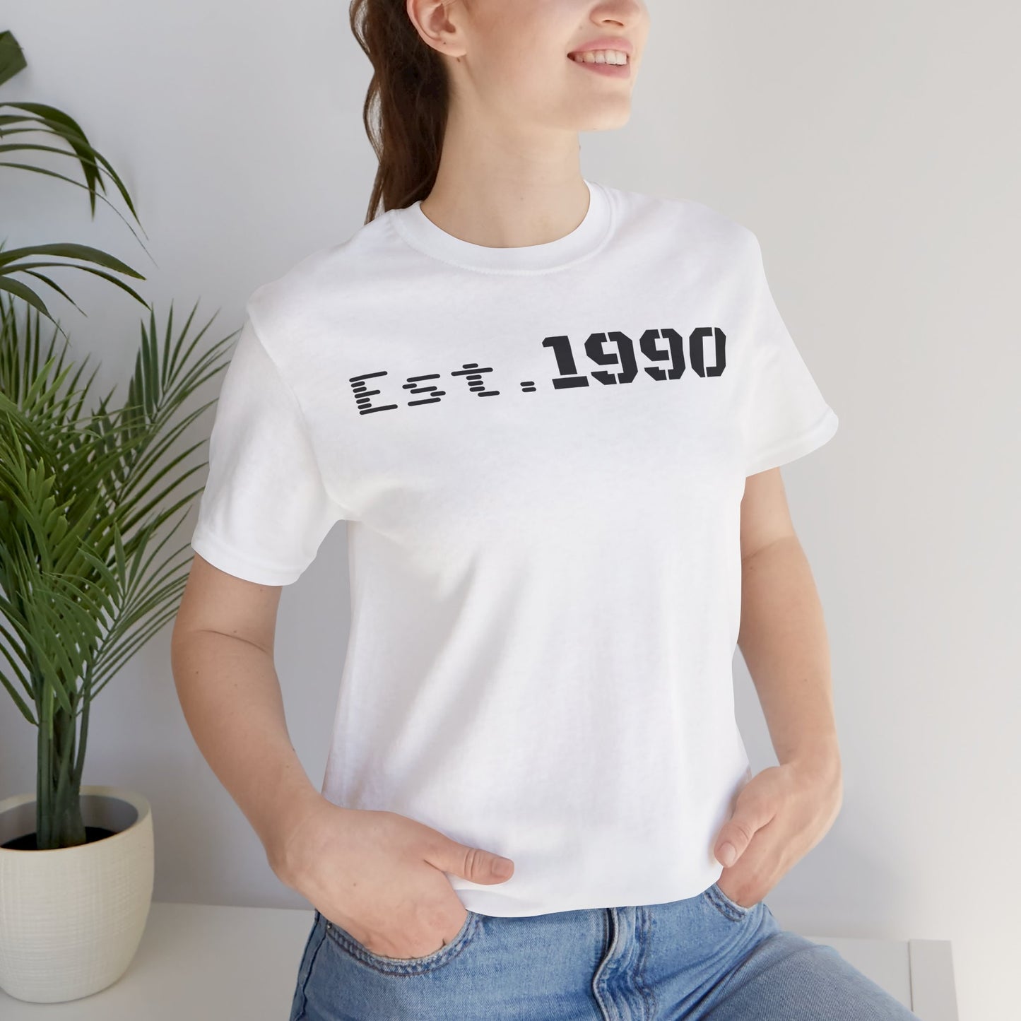 Unisex Est. 1990 Nostalgic Jersey Tee - Perfect Gift, Vintage Style, Retro Fashion, Birthday Celebration, Casual Wear