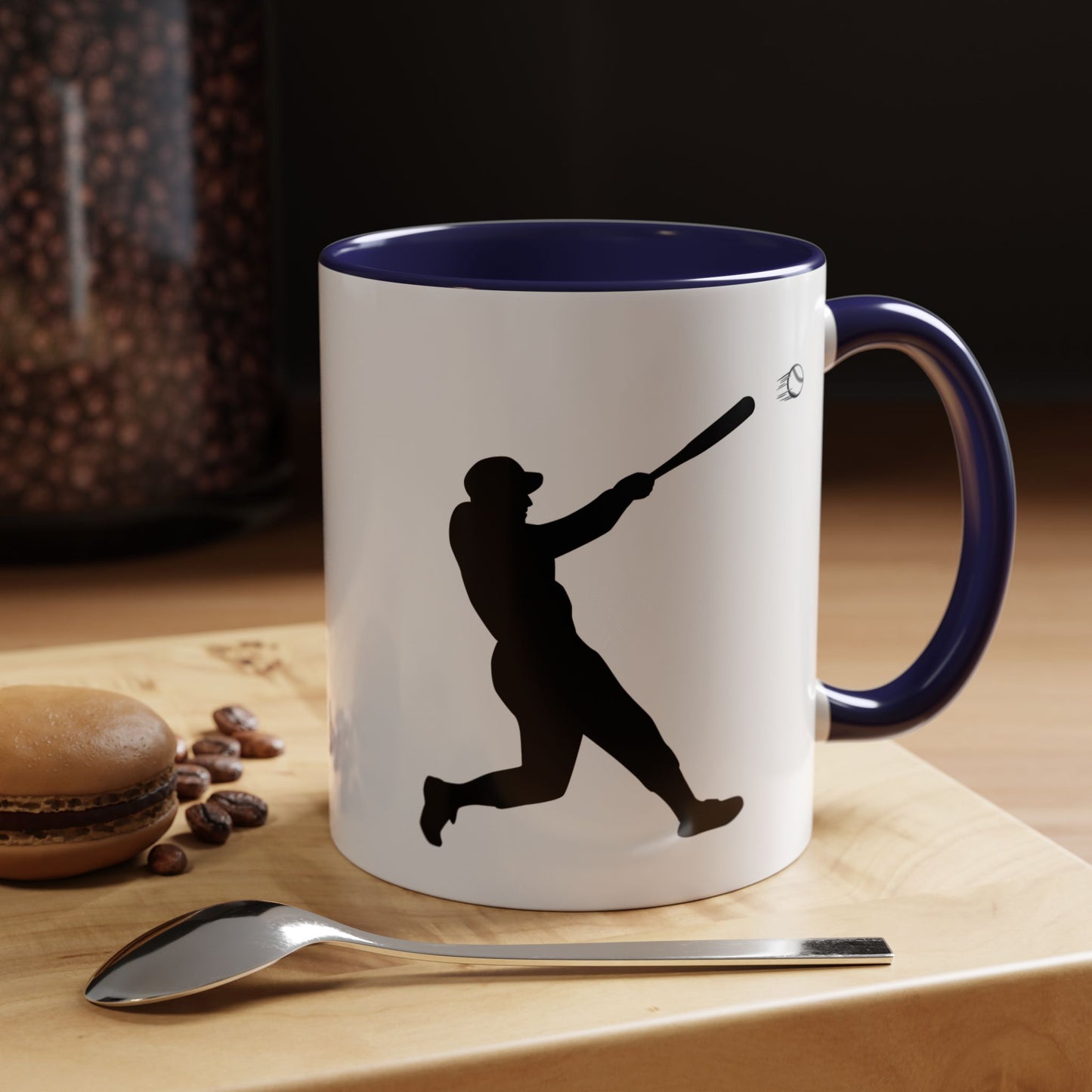Baseball Player Accent Coffee Mug, Sports Gift, Baseball Lover Mug, Unique Coffee Cup, Personalized Sports Mug