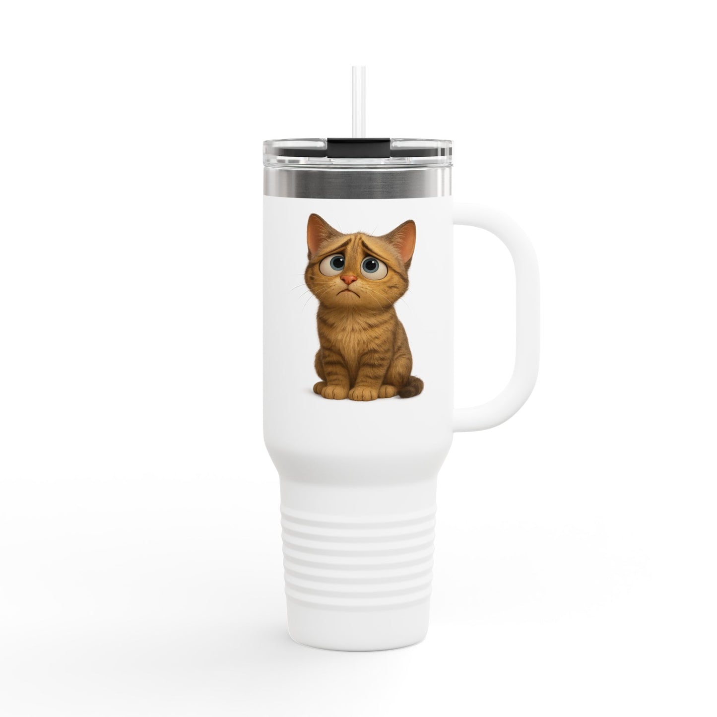 Cute Cat Insulated Travel Mug, 40oz - Perfect for Pet Lovers, Gifts for Cat Owners, Travel Accessories, Cute Drinkware, Animal Lovers