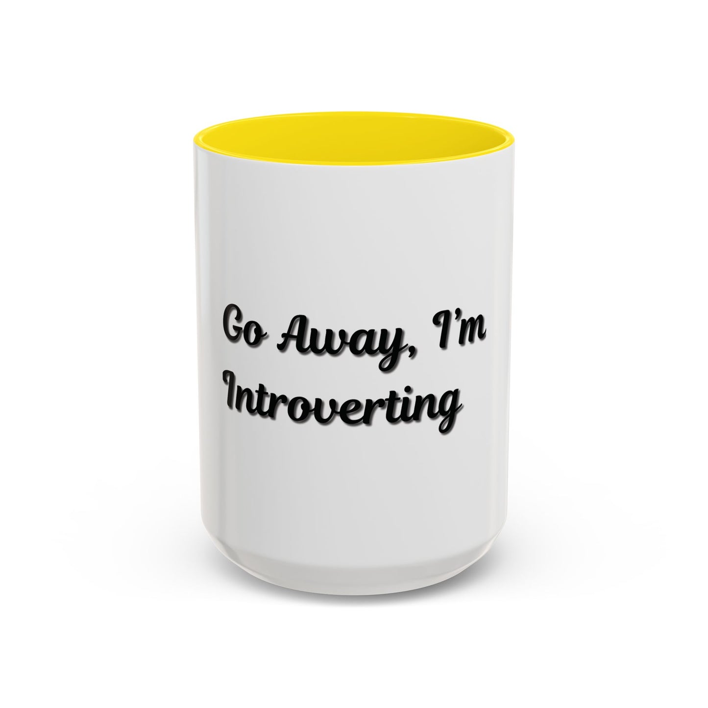 Introvert Coffee Mug - Go Away, I'm Introverting - Black Accent for Relaxing Moments