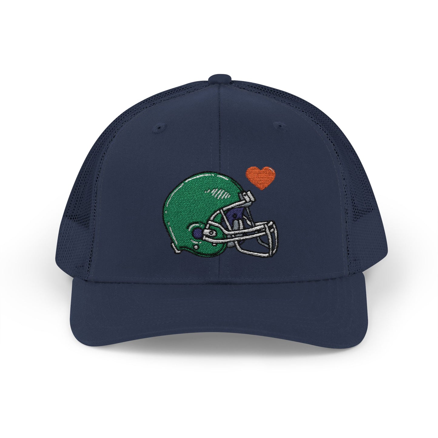 Snapback Trucker Cap with Football Heart Design - Perfect for Sports Fans, Gifts for Gamers, Casual Outings, Tailgating, and Team Spirit
