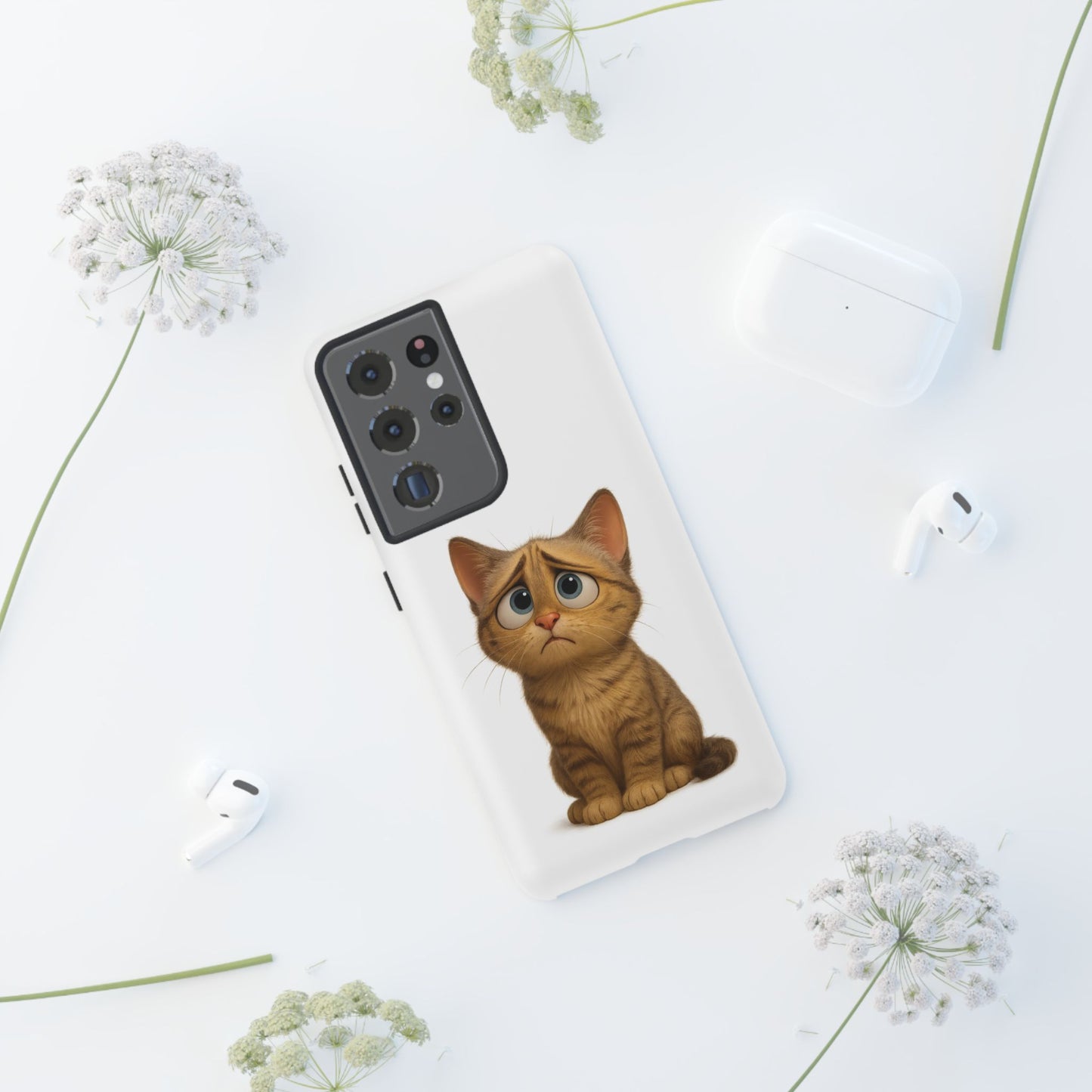 Cute Cat Phone Case, Funny Kitty Case, Animal Lover Gift, Cat Lover Accessory, Unique Cat Design Case, Pet Mom Gift