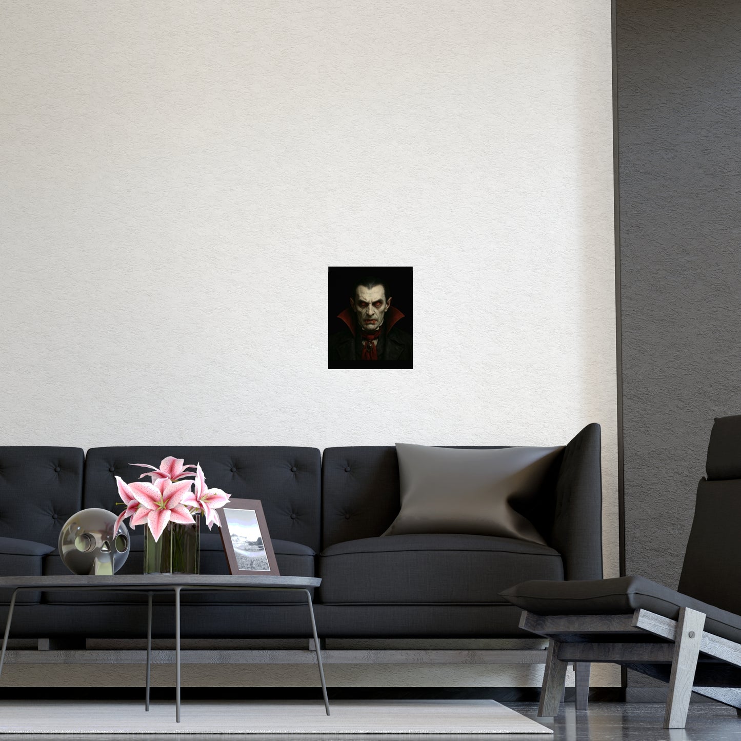 Gothic Vampire Art Poster, Spooky Wall Decor, Horror Room Accent, Perfect for Halloween, Gothic Decor, Home Office Artwork